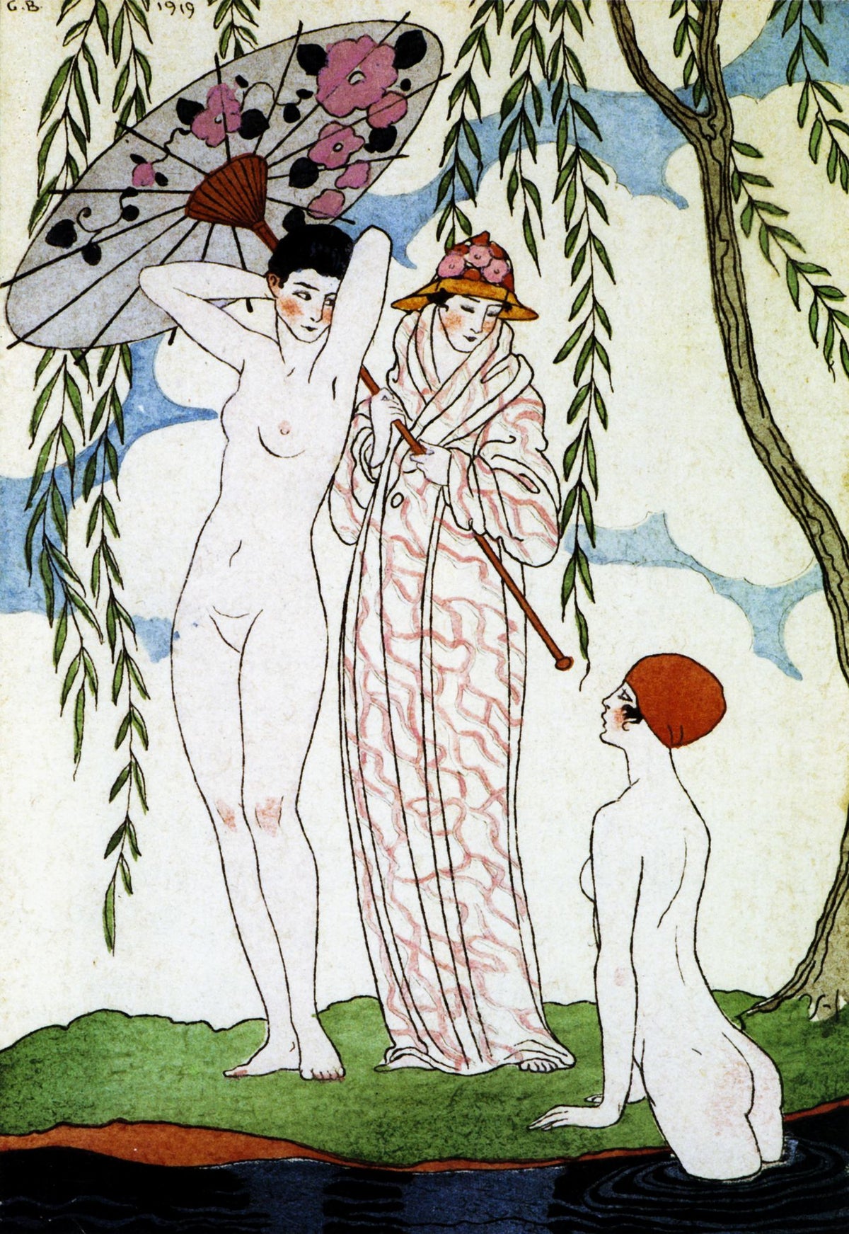 L'Été (Summer) – George Barbier, 1919, framed