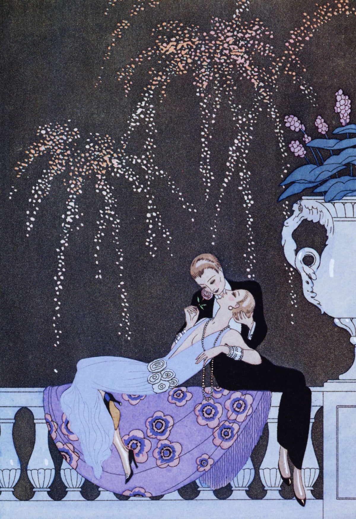Le Feu! (The Fire!) – George Barbier, 1925, framed