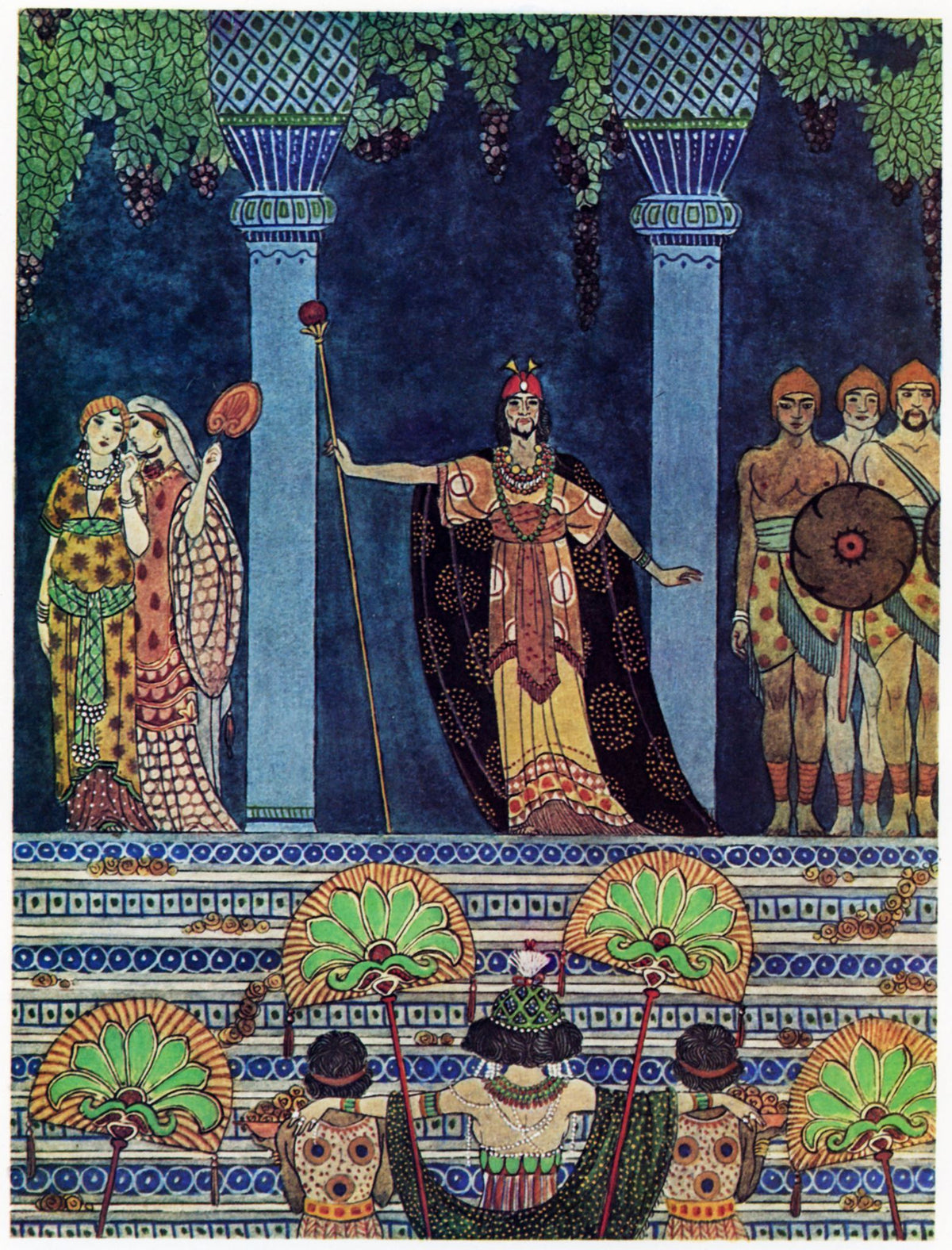 Solomon And The Queen Of Sheba - George Barbier, framed