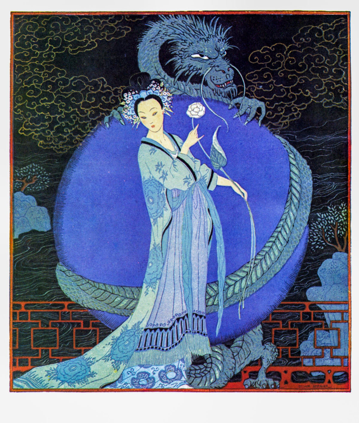 Turandot: Princess of China – George Barbier, 1922, framed