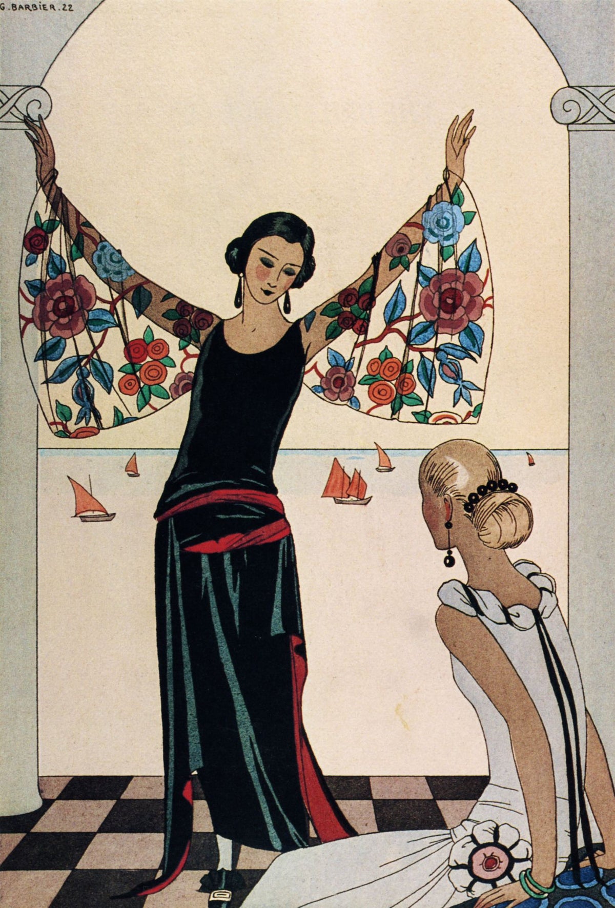 Here Are My Wings (Voici Mes Ailes) – George Barbier, 1922, framed