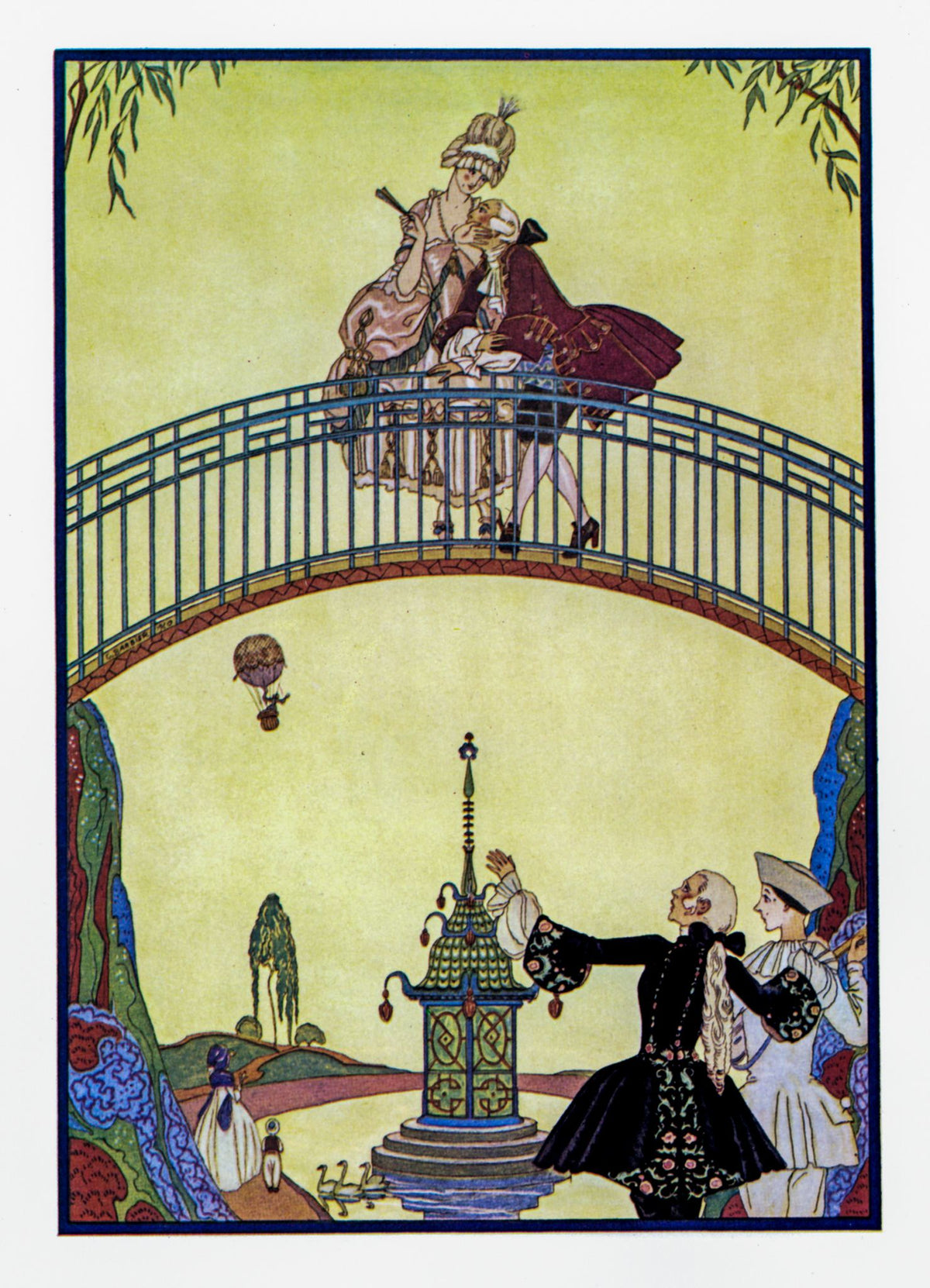 Walking (La Promenade) – George Barbier, 1924, framed