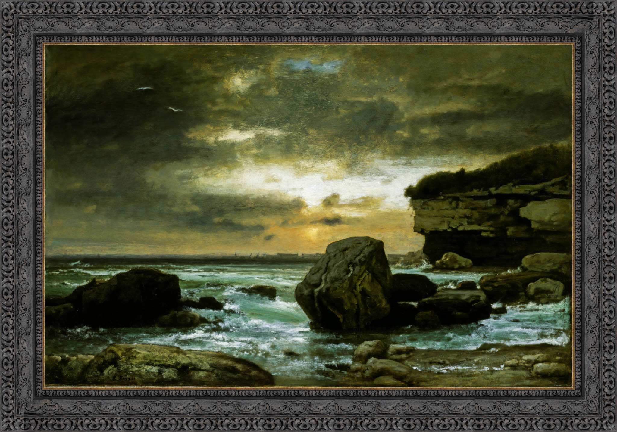 A Marine – George Inness, 1867 - Canvas Classics
