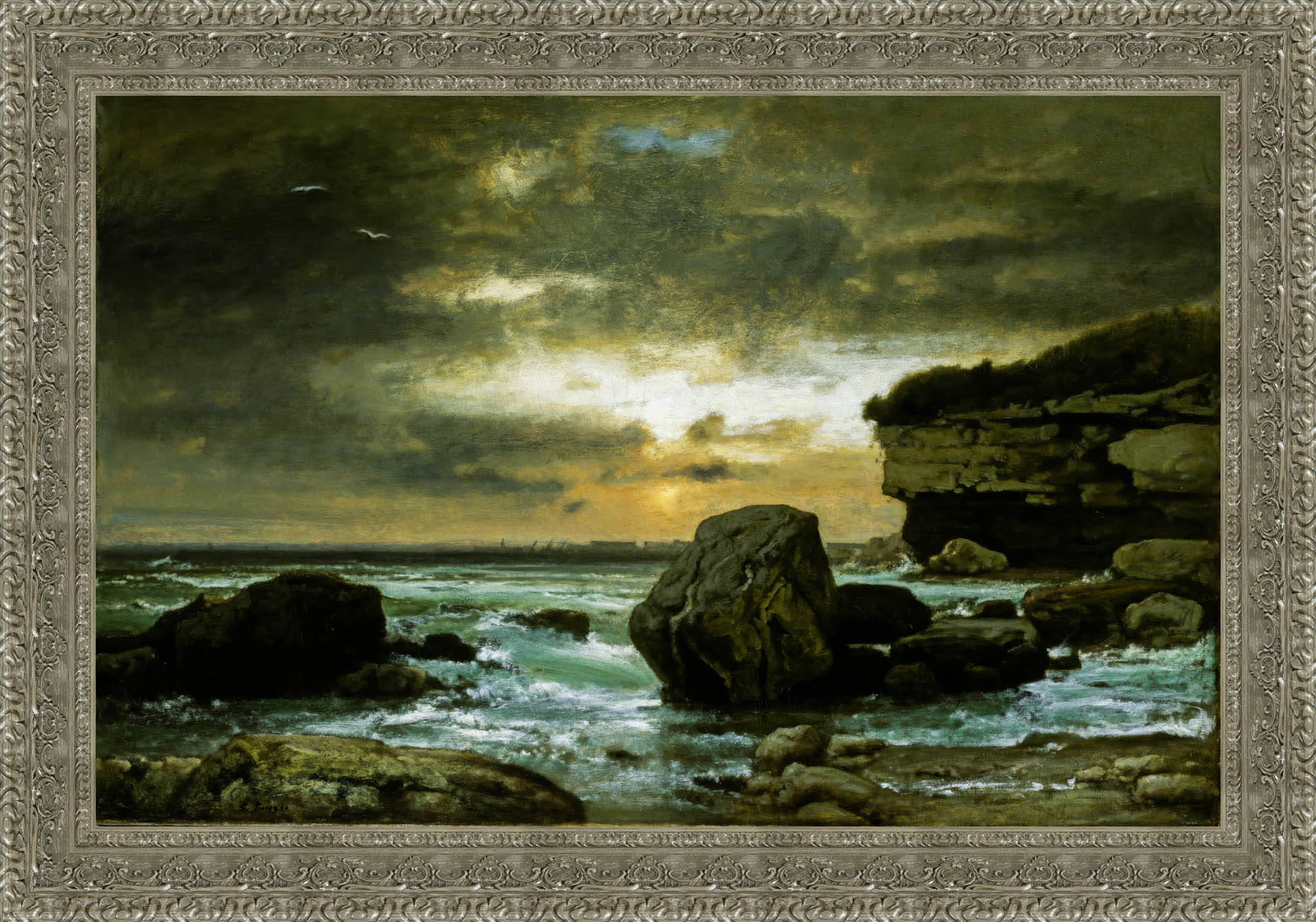 A Marine – George Inness, 1867 - Canvas Classics