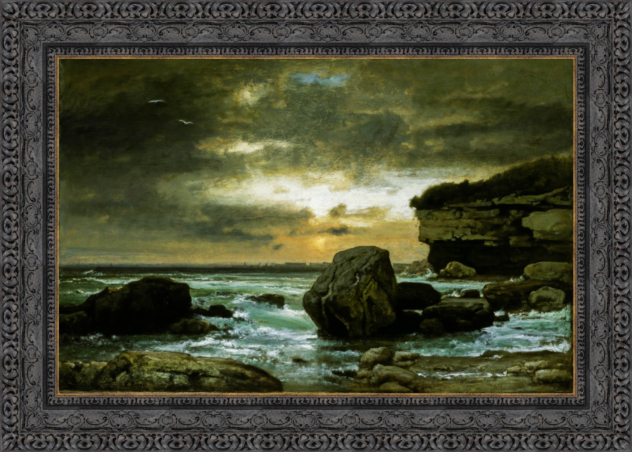 A Marine – George Inness, 1867 - Canvas Classics