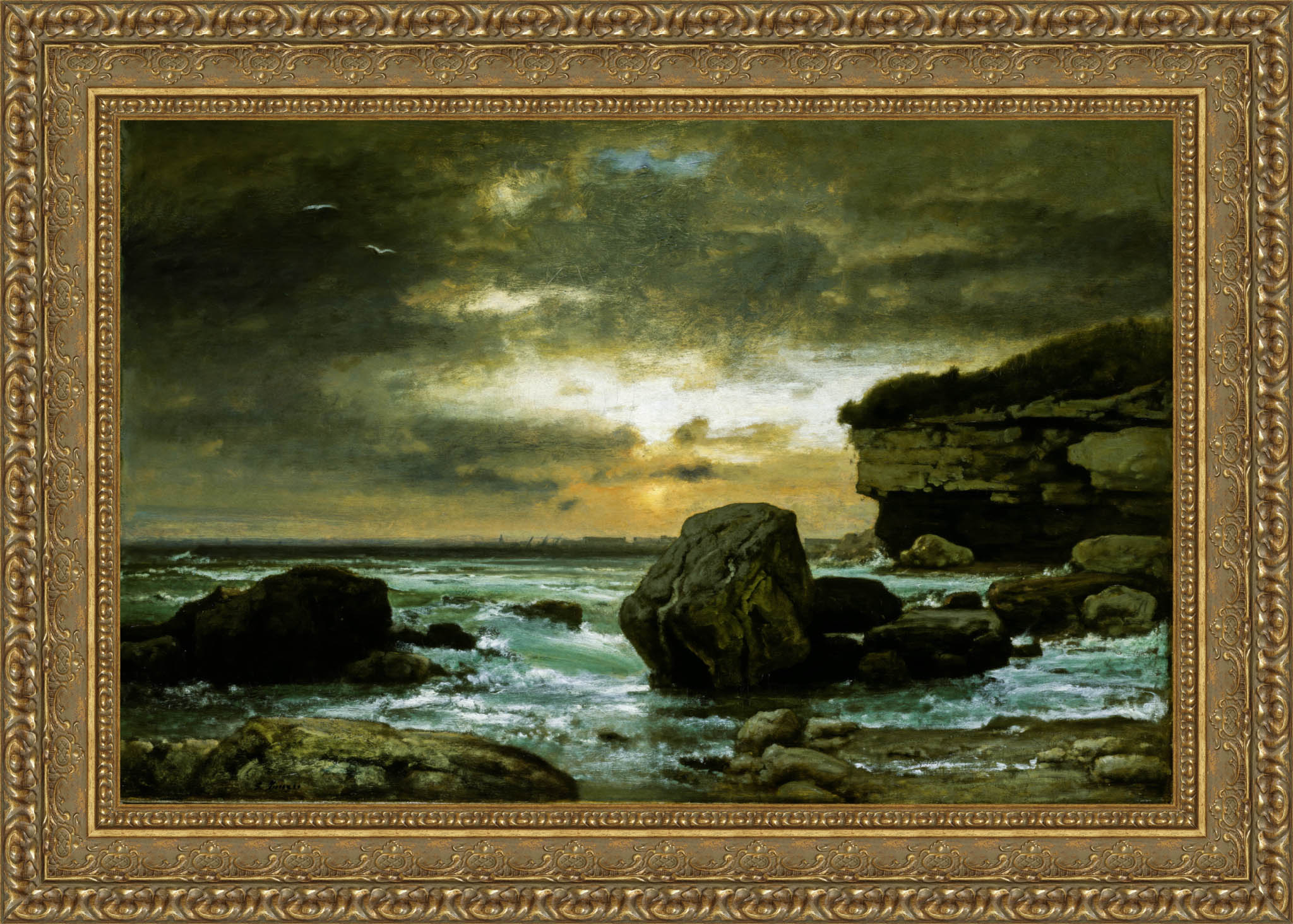 A Marine – George Inness, 1867 - Canvas Classics