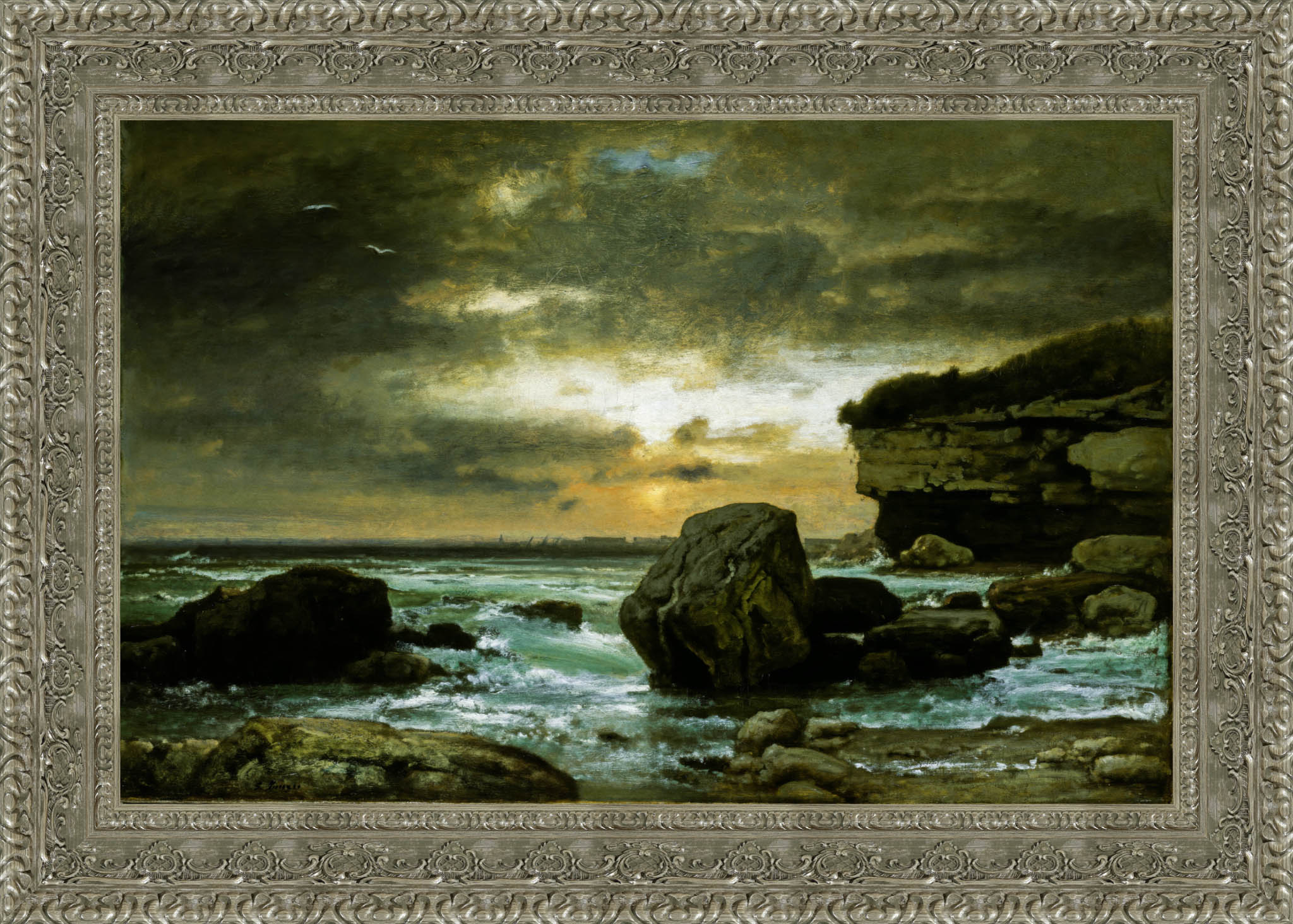 A Marine – George Inness, 1867 - Canvas Classics