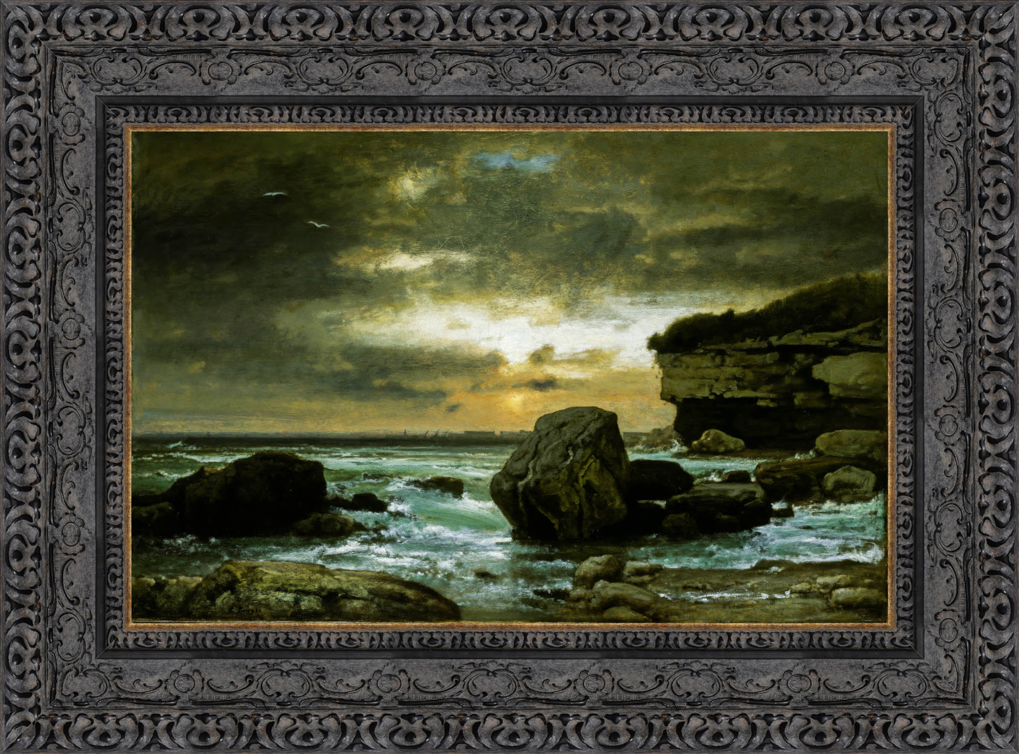 A Marine – George Inness, 1867 - Canvas Classics