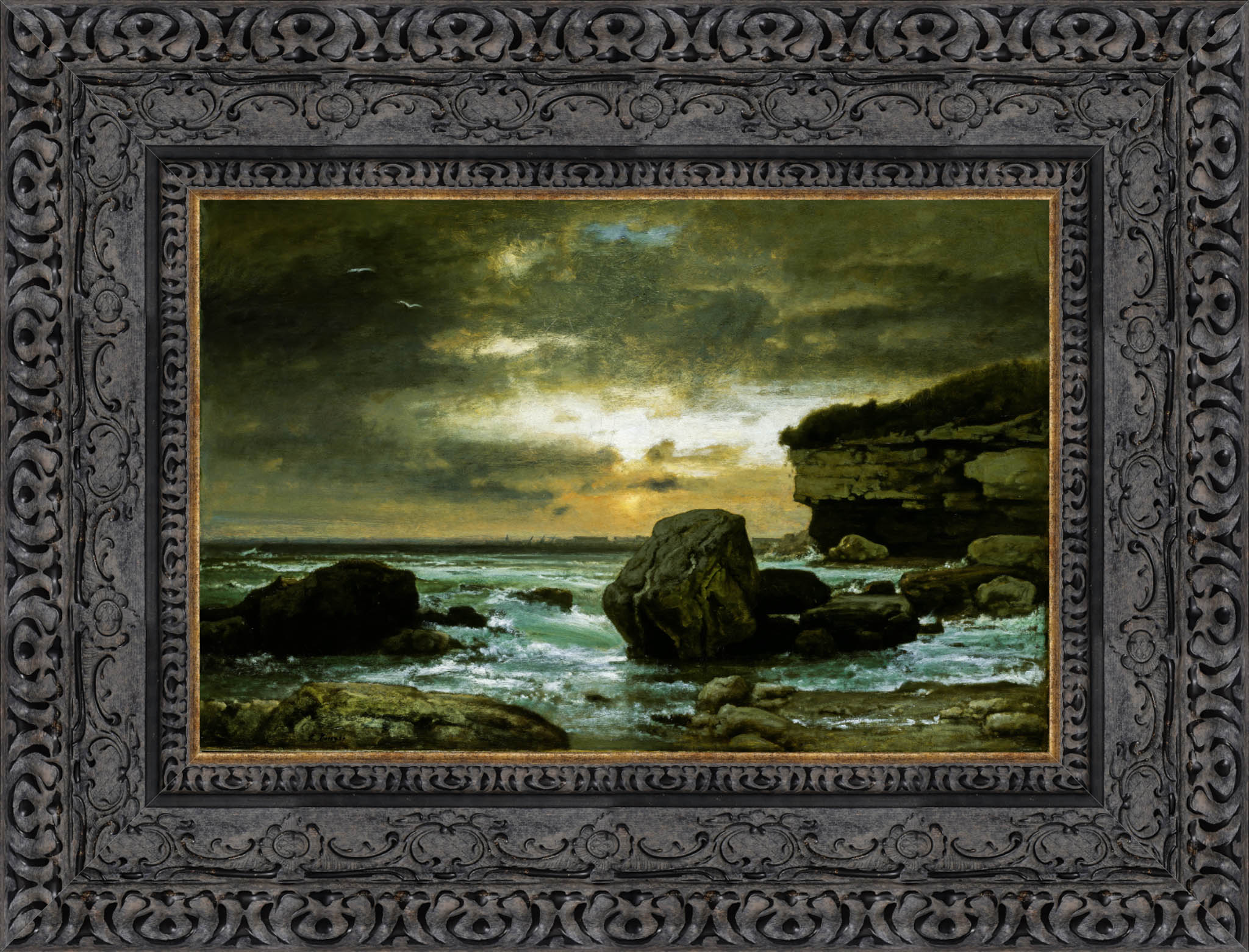 A Marine – George Inness, 1867 - Canvas Classics