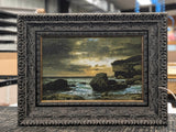 A Marine – George Inness, framed canvas on a worktable