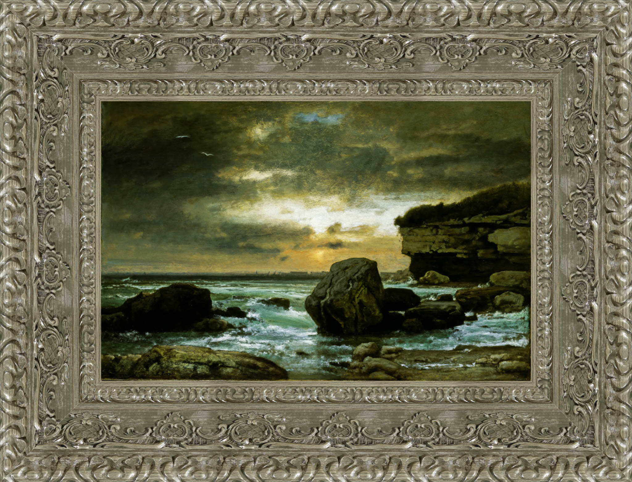 A Marine – George Inness, 1867 - Canvas Classics