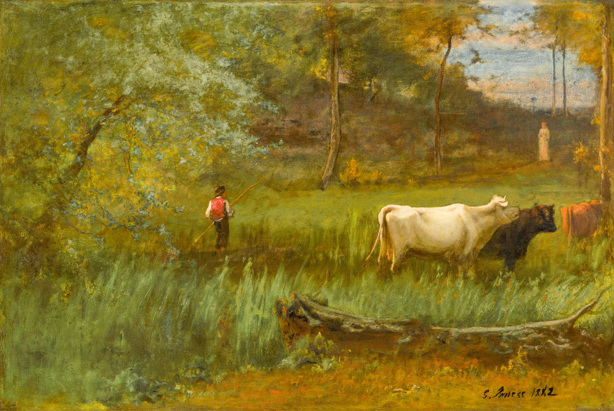 A Pastoral – George Inness, 1862, framed