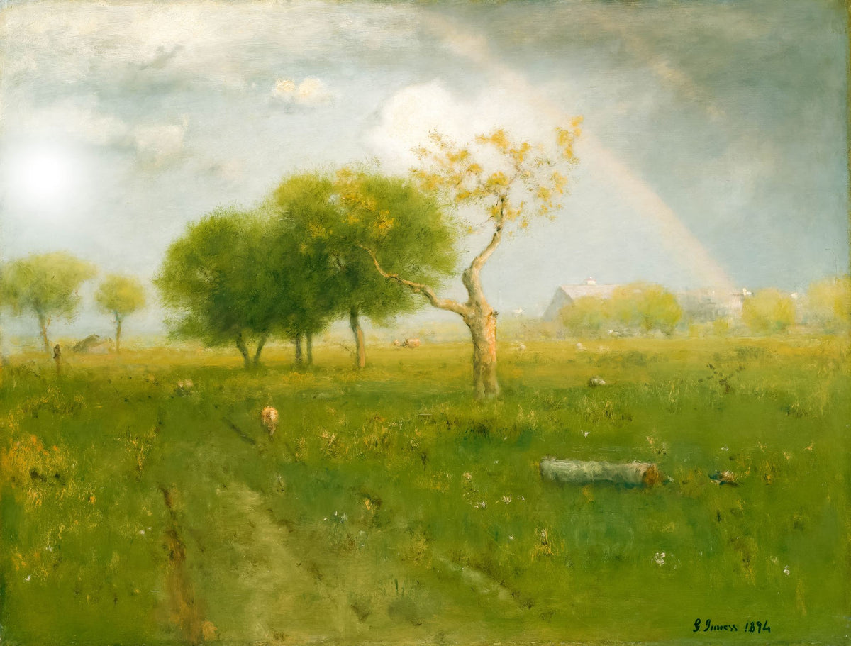 After A Summer Shower – George Inness, 1875, framed