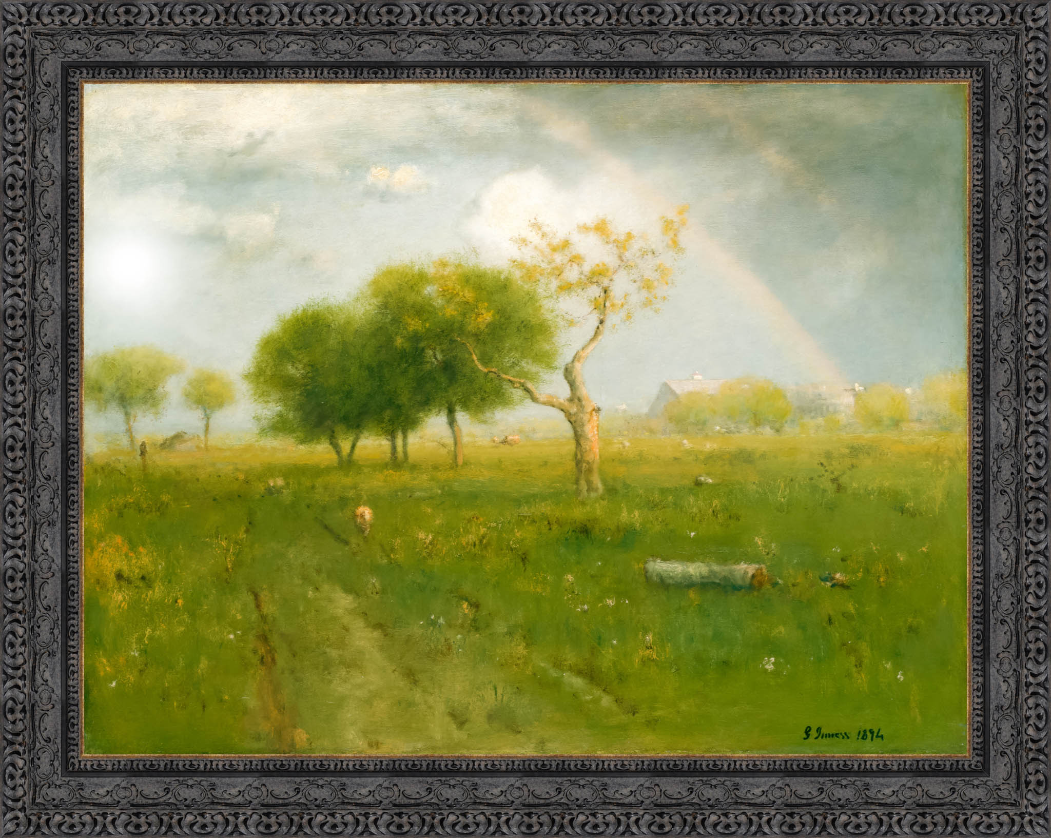 After A Summer Shower by George Inness — Framed Giclee Canvas Print | Canvas Classics