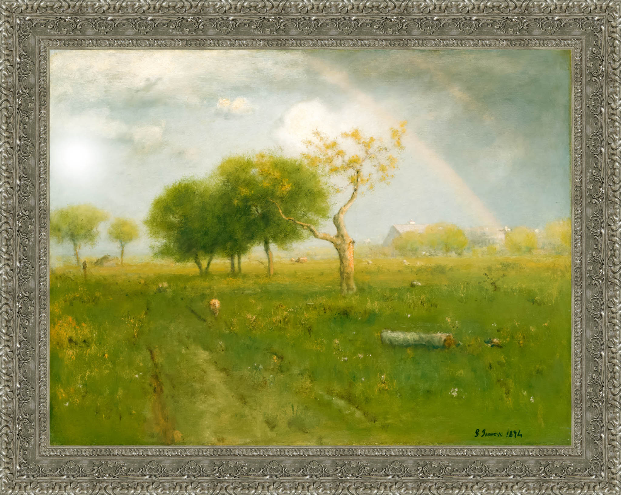 After A Summer Shower by George Inness — Framed Giclee Canvas Print | Canvas Classics