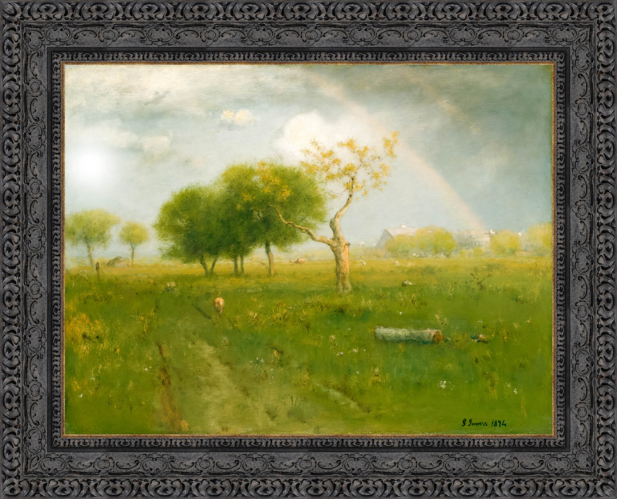 After A Summer Shower by George Inness — Framed Giclee Canvas Print | Canvas Classics