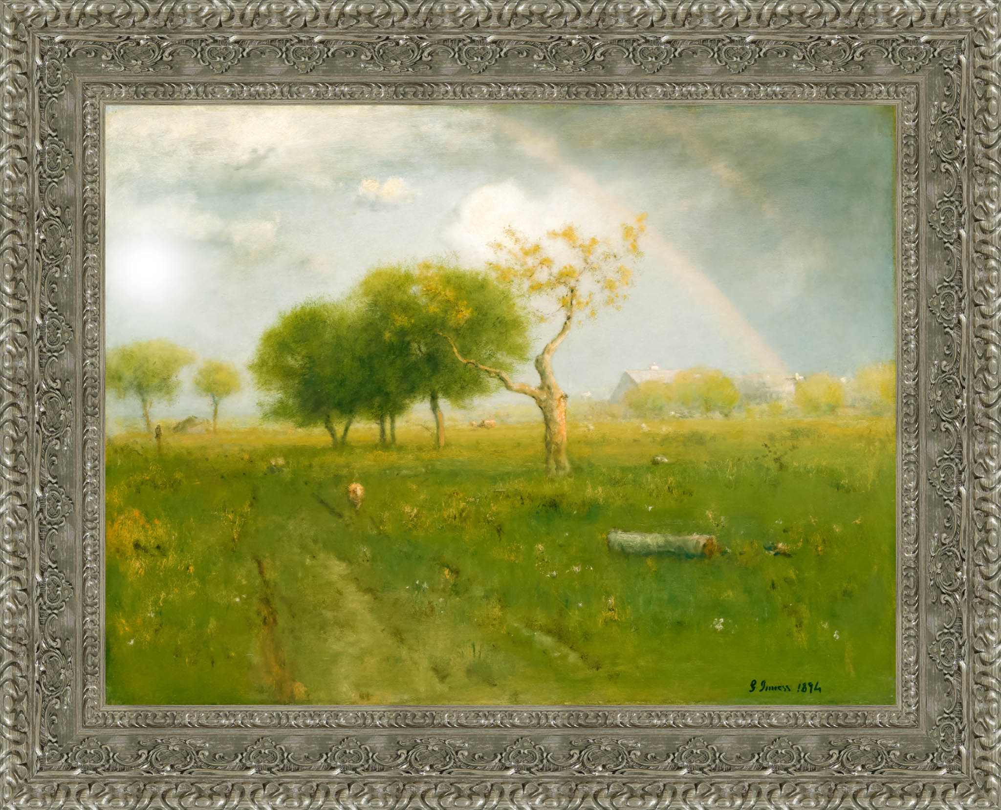 After A Summer Shower by George Inness — Framed Giclee Canvas Print | Canvas Classics