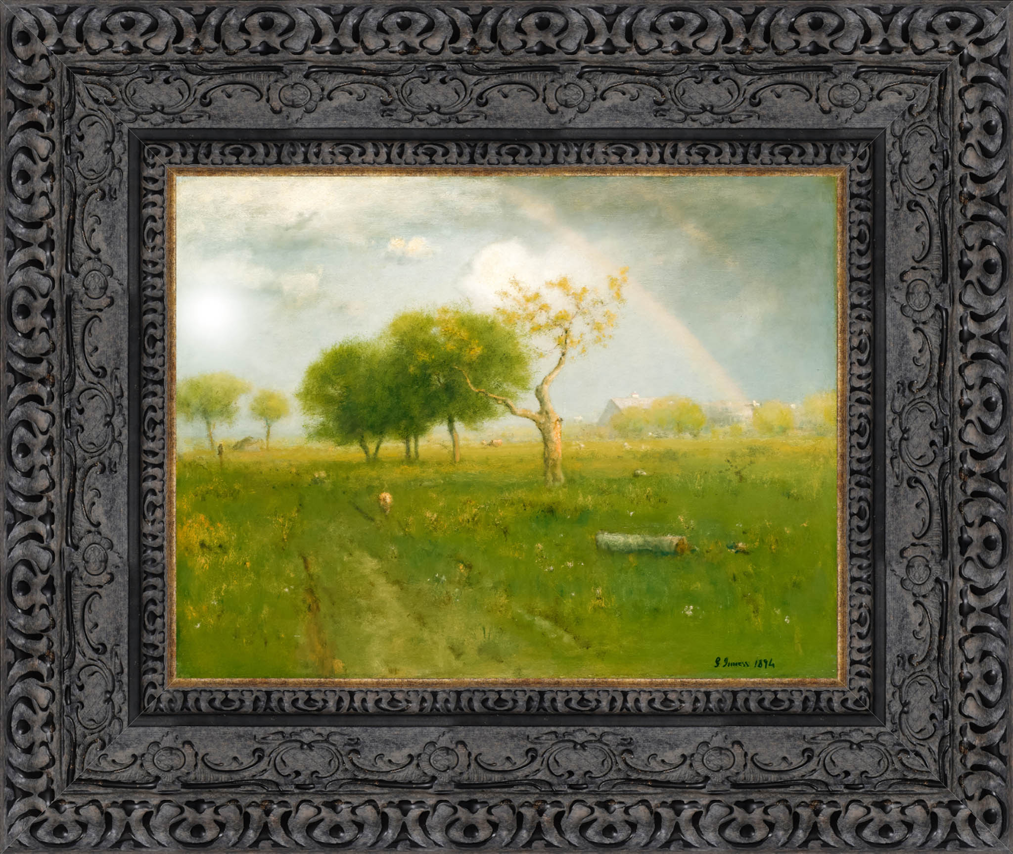 After A Summer Shower by George Inness — Framed Giclee Canvas Print | Canvas Classics