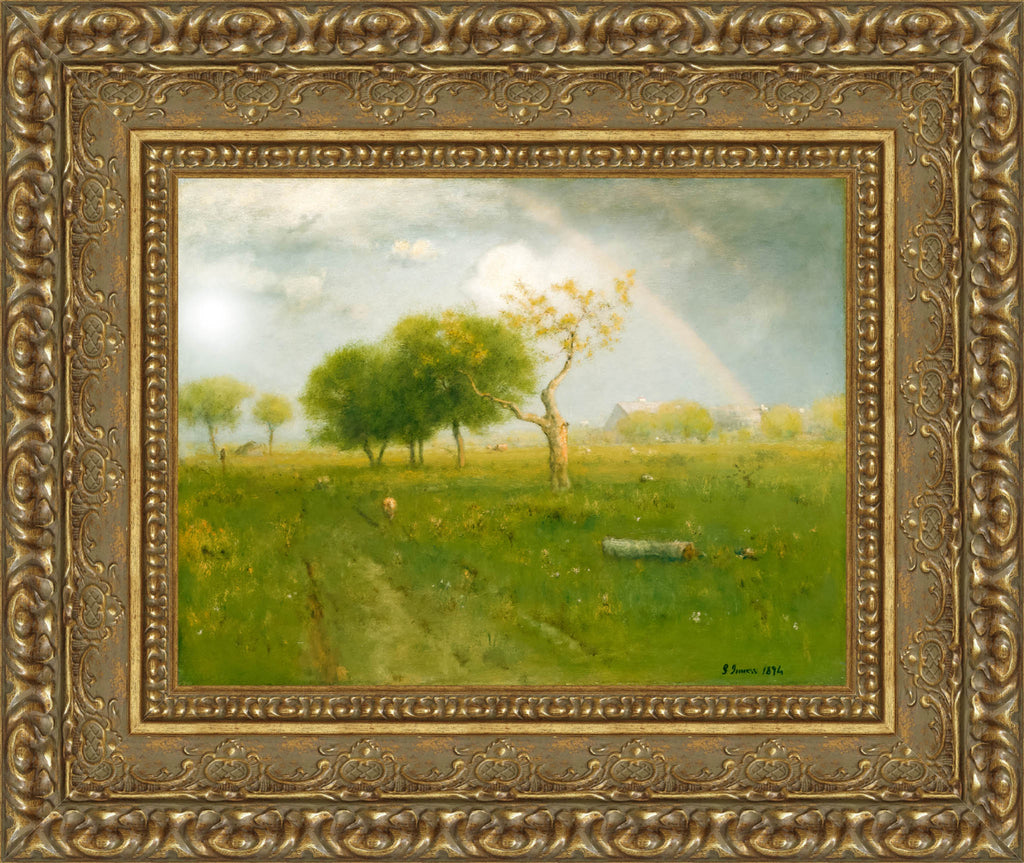 After A Summer Shower by George Inness — Framed Giclee Canvas Print | Canvas Classics