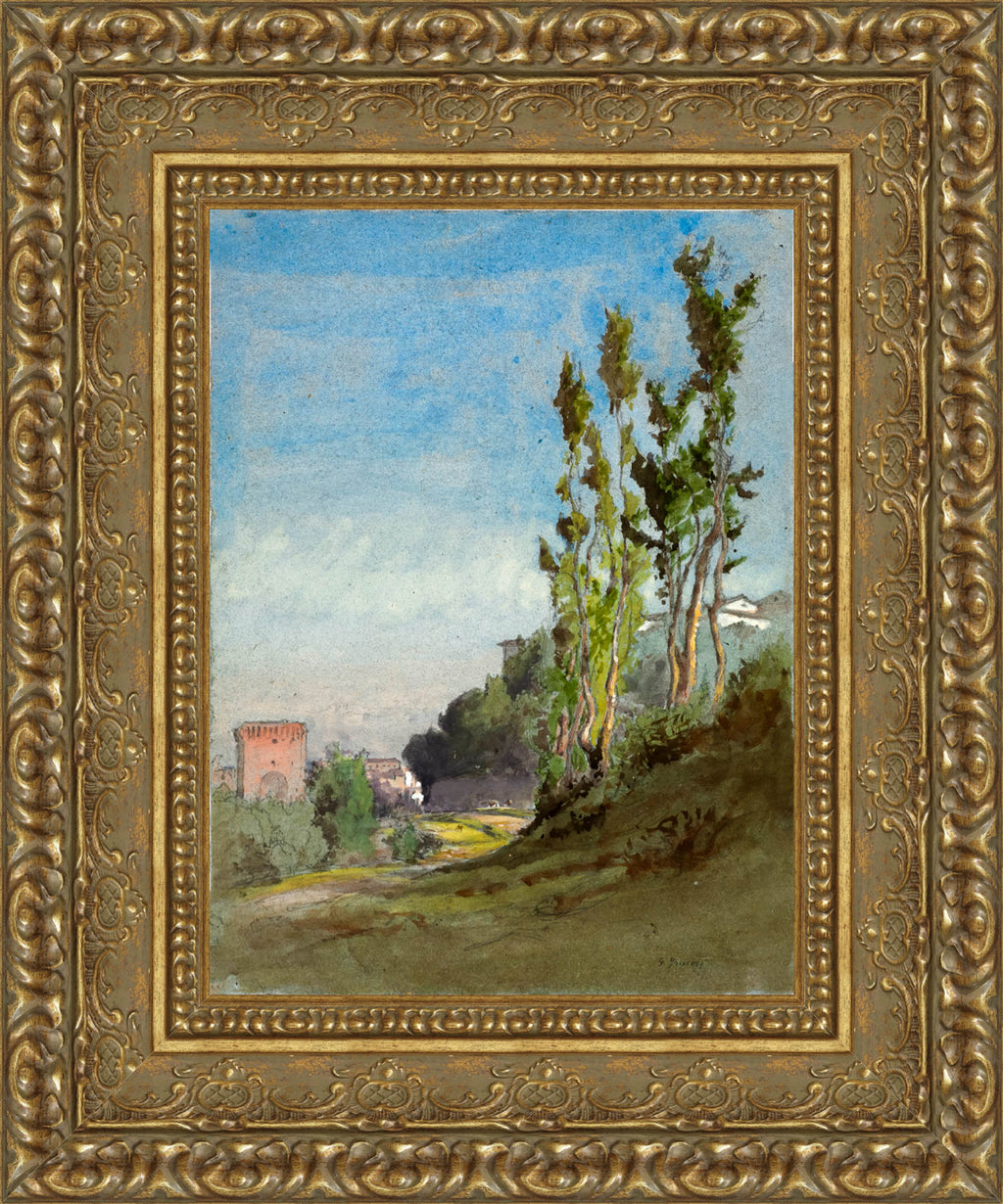 Albano Italy by George Inness — Framed Giclee Canvas Print | Canvas Classics