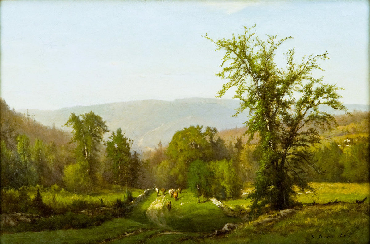 An Adirondack Pastorale – George Inness, 1877, framed