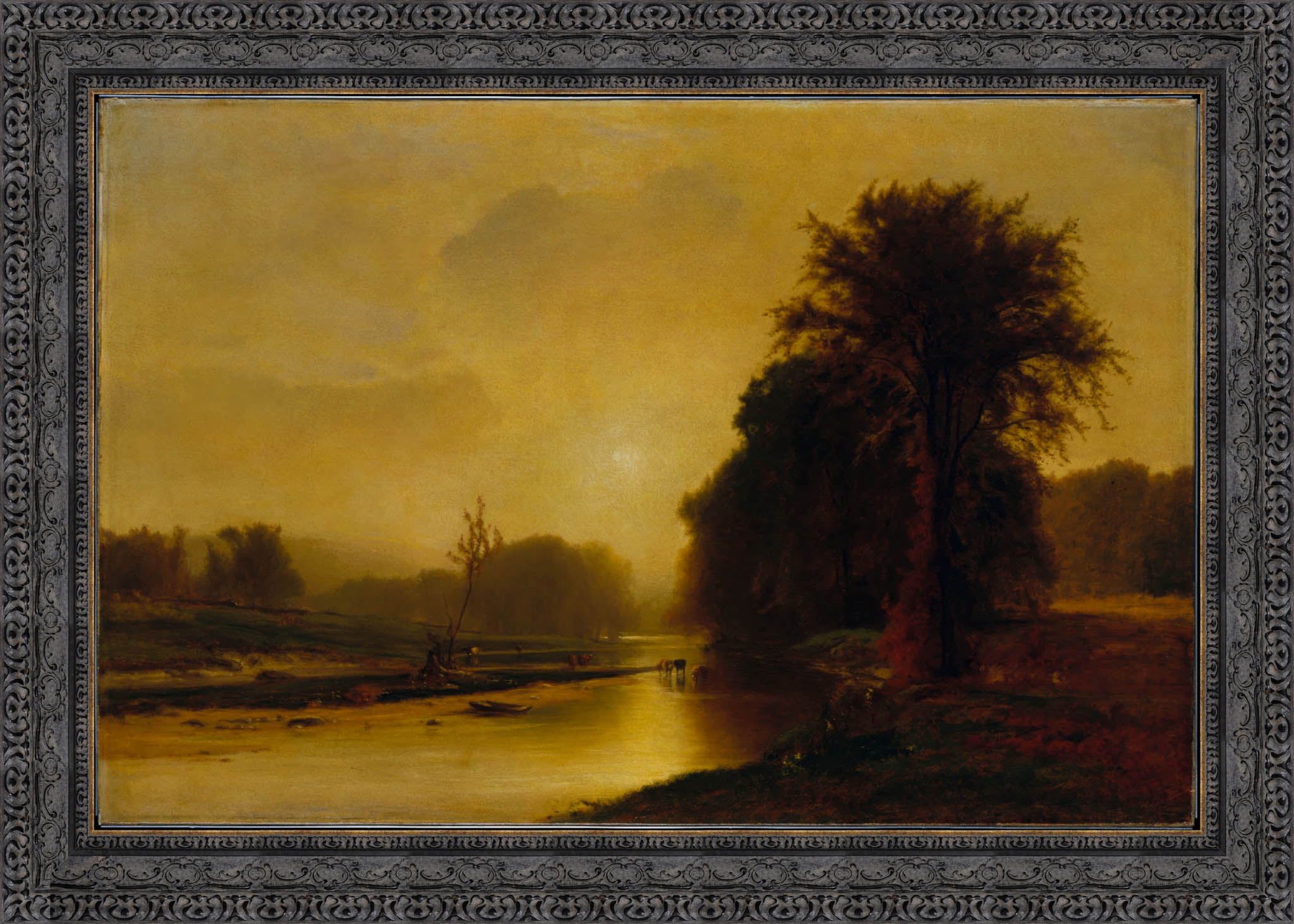 Autumn Meadows by George Inness — Framed Giclee Canvas Print | Canvas Classics