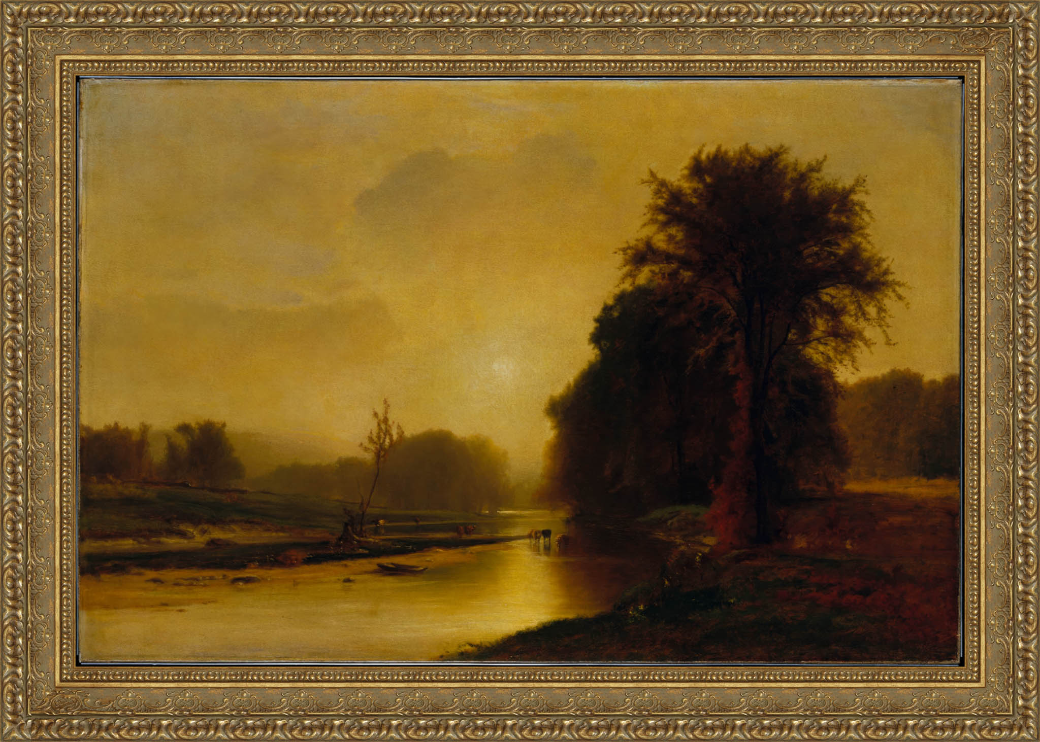 Autumn Meadows by George Inness — Framed Giclee Canvas Print | Canvas Classics