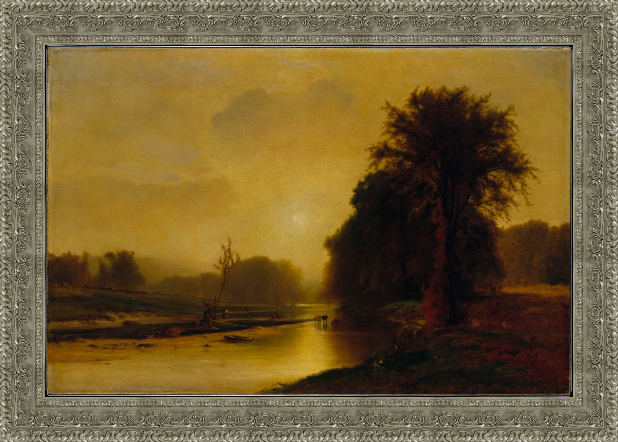 Autumn Meadows by George Inness — Framed Giclee Canvas Print | Canvas Classics