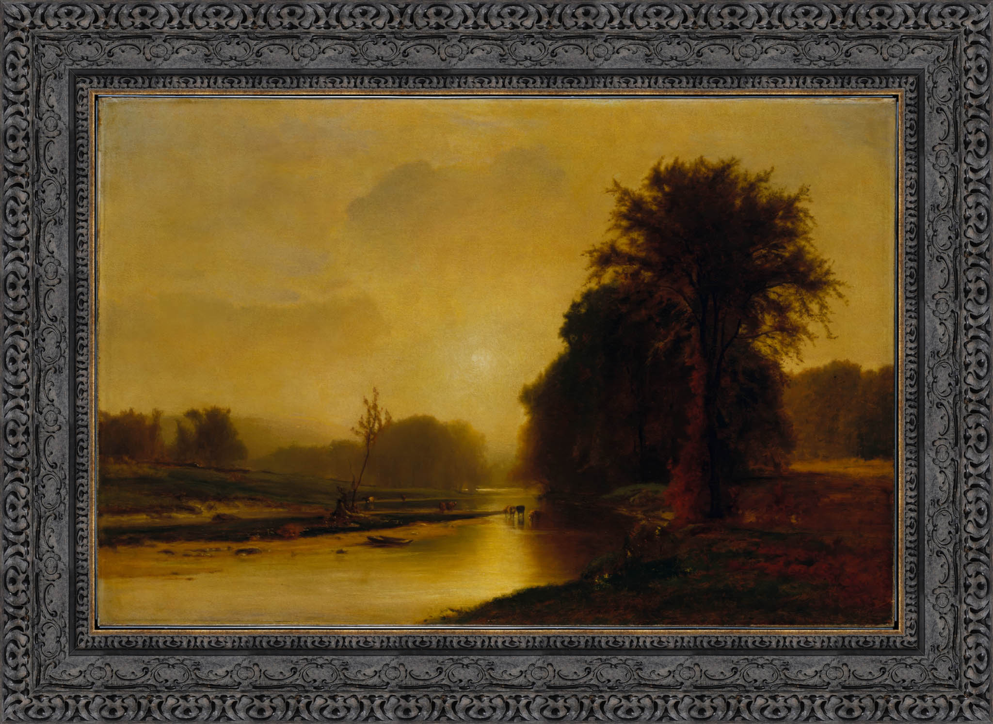 Autumn Meadows by George Inness — Framed Giclee Canvas Print | Canvas Classics