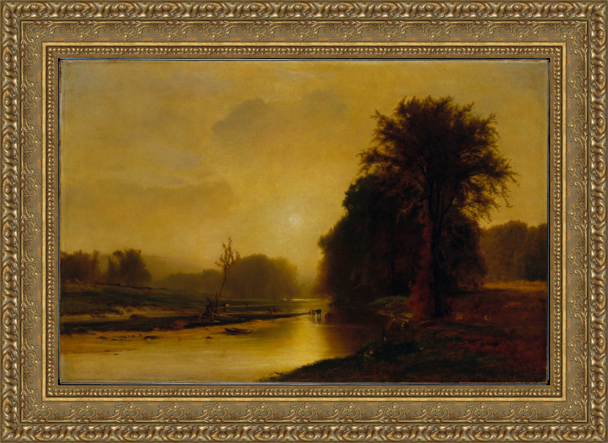 Autumn Meadows by George Inness — Framed Giclee Canvas Print | Canvas Classics