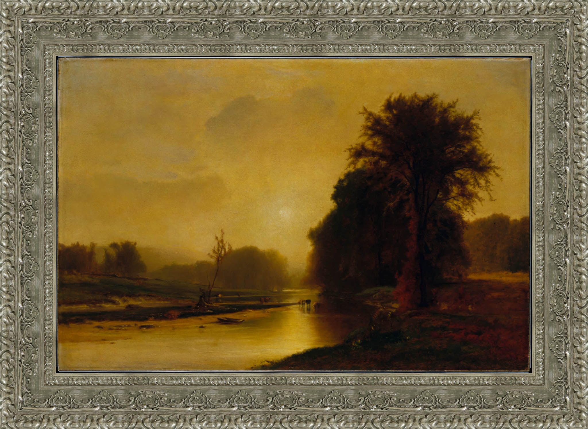 Autumn Meadows by George Inness — Framed Giclee Canvas Print | Canvas Classics