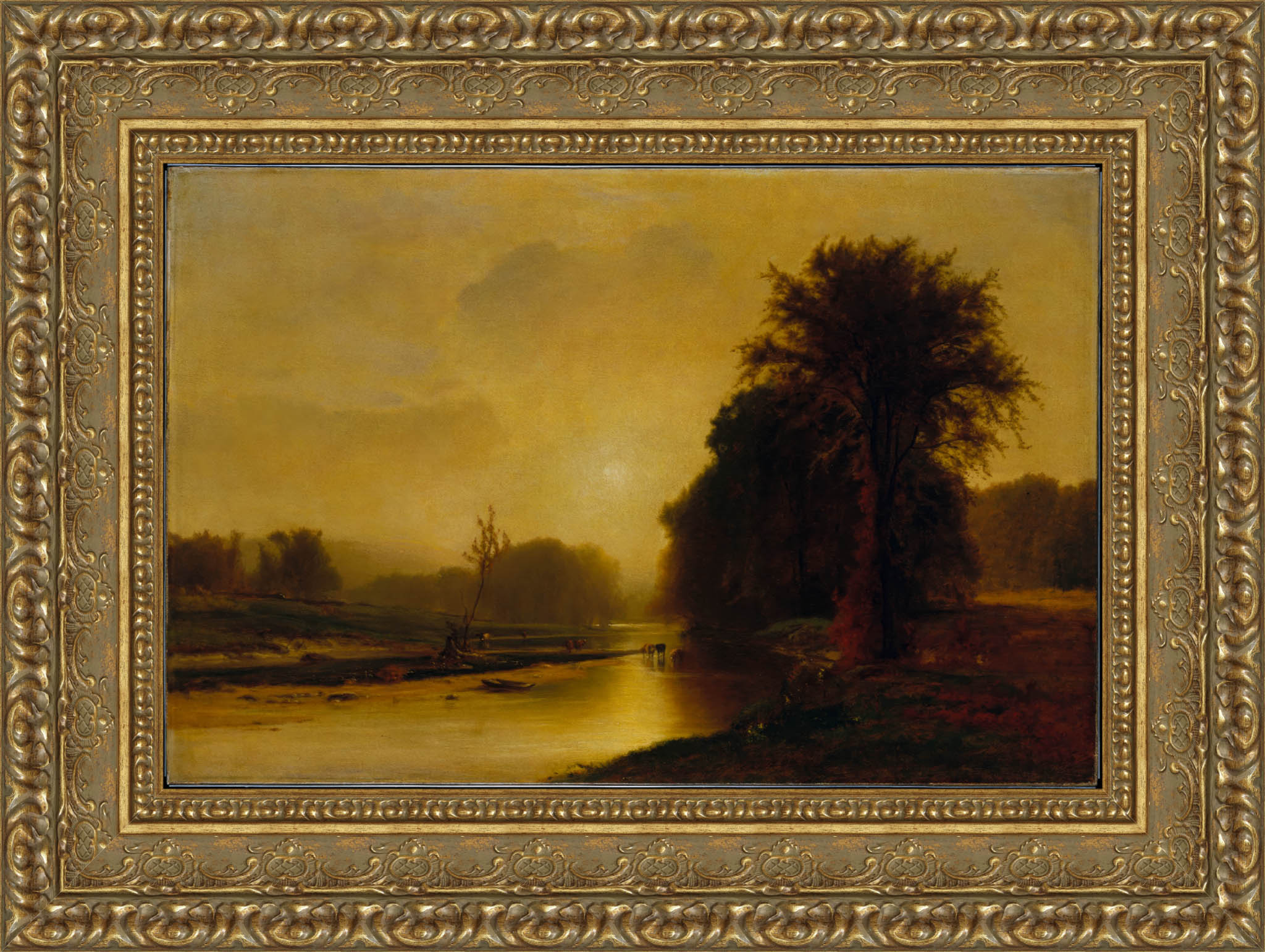 Autumn Meadows by George Inness — Framed Giclee Canvas Print | Canvas Classics