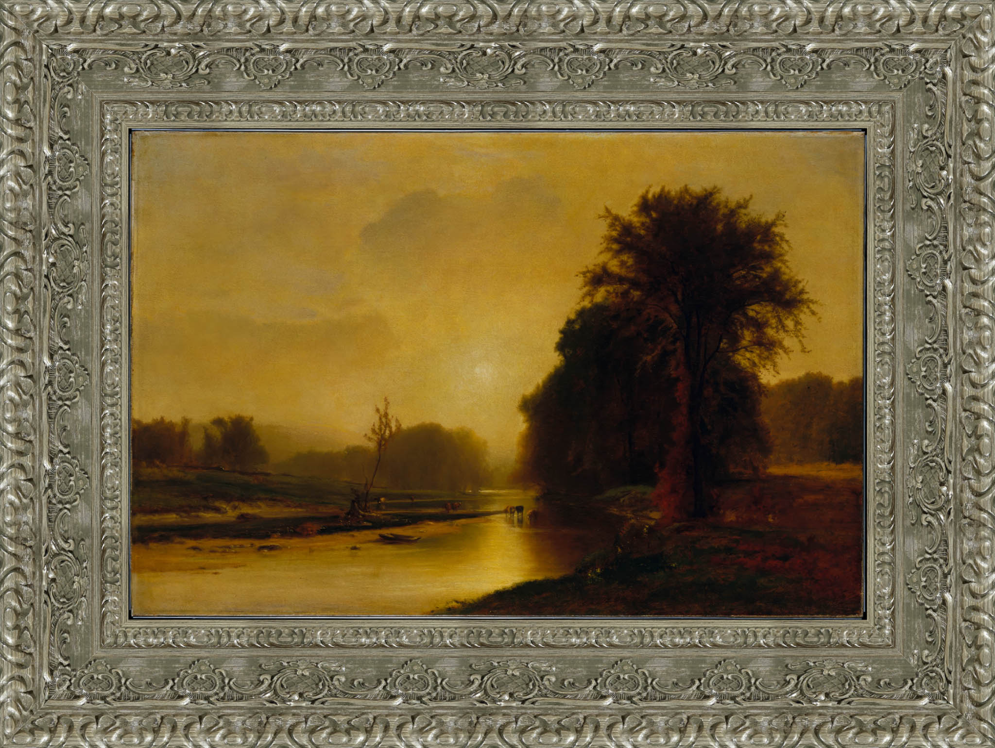 Autumn Meadows by George Inness — Framed Giclee Canvas Print | Canvas Classics