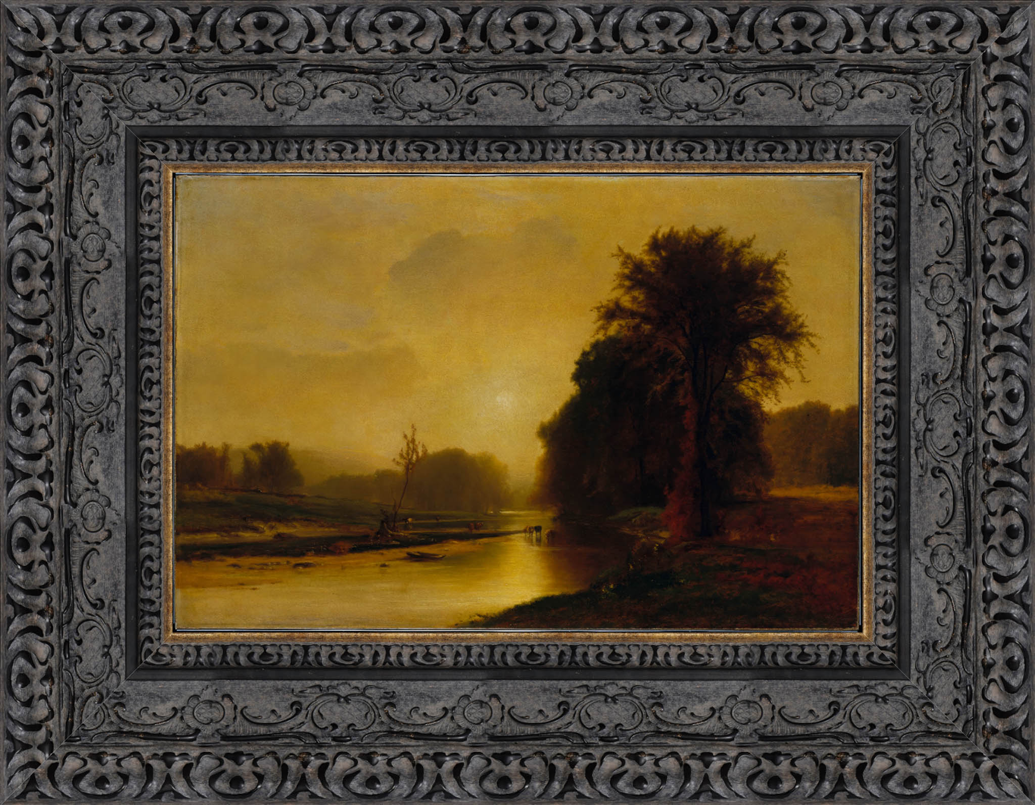 Autumn Meadows by George Inness — Framed Giclee Canvas Print | Canvas Classics