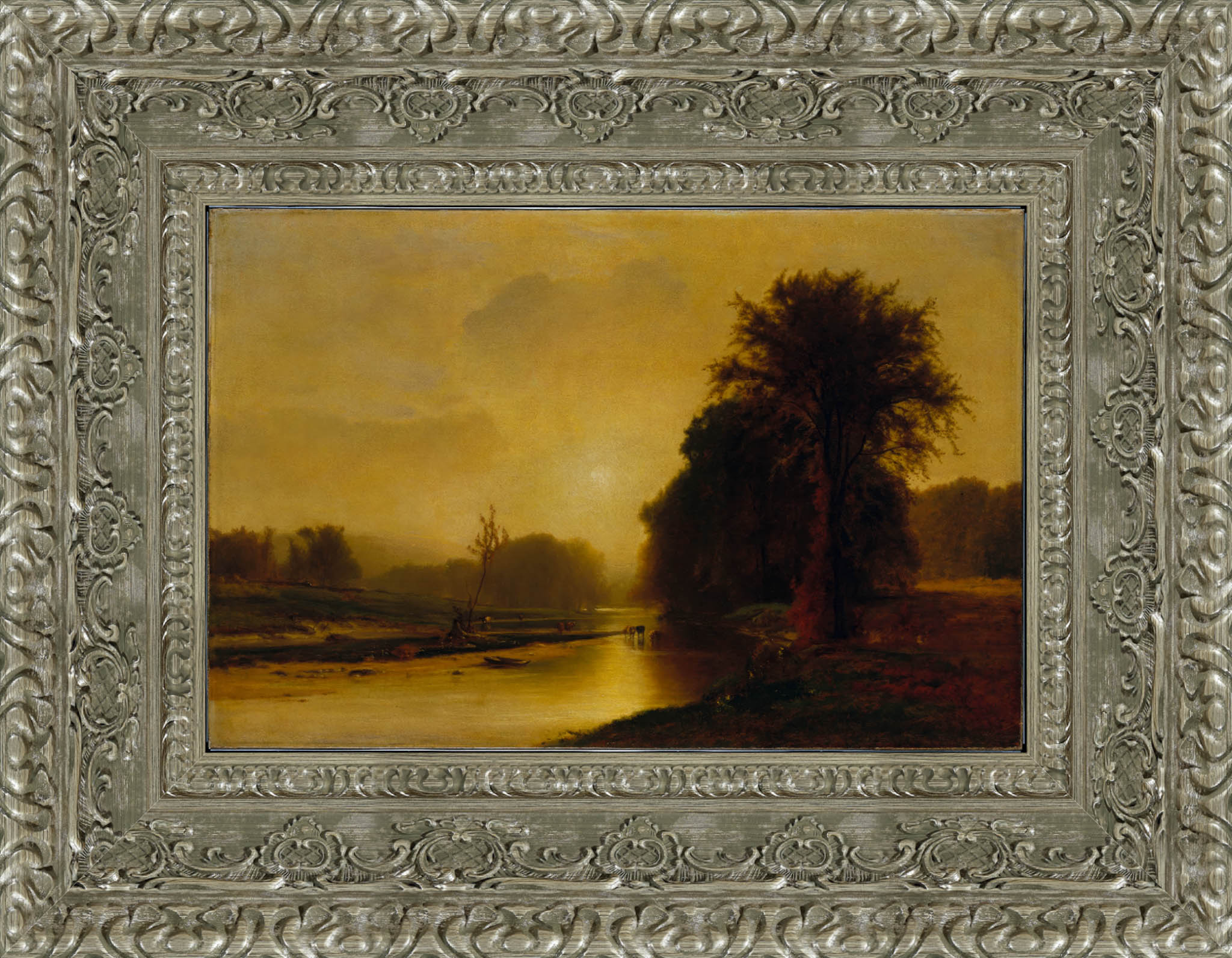 Autumn Meadows by George Inness — Framed Giclee Canvas Print | Canvas Classics