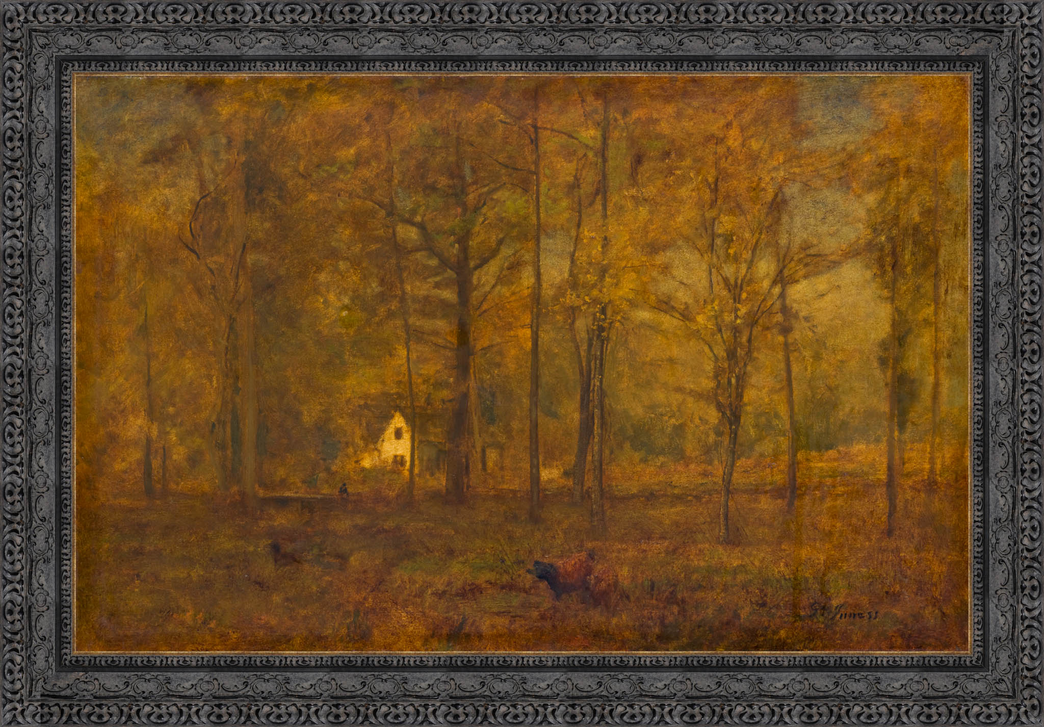 Autumn Woods – George Inness, c. 1886 - Canvas Classics