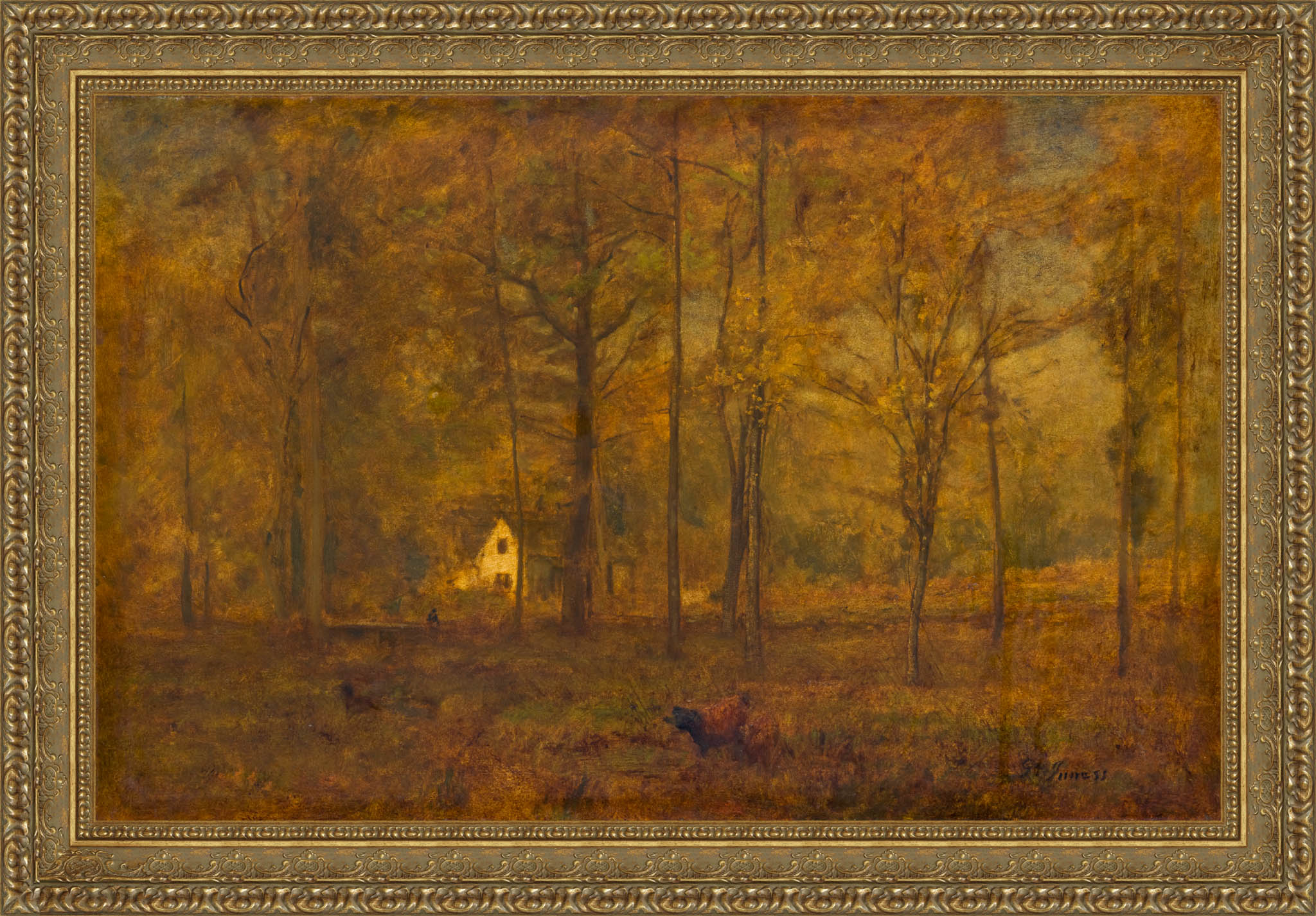 Autumn Woods – George Inness, c. 1886 - Canvas Classics