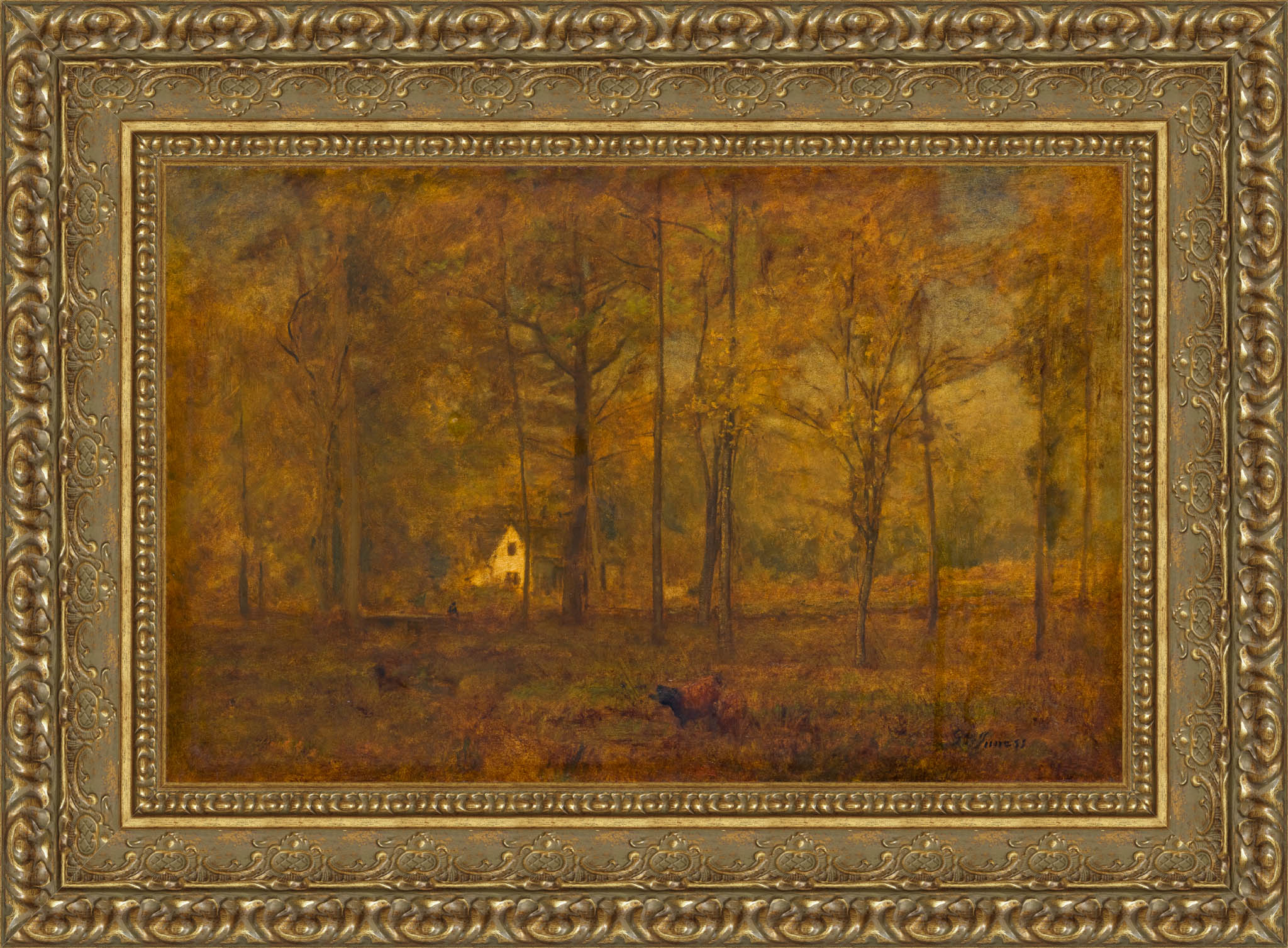 Autumn Woods – George Inness, c. 1886 - Canvas Classics