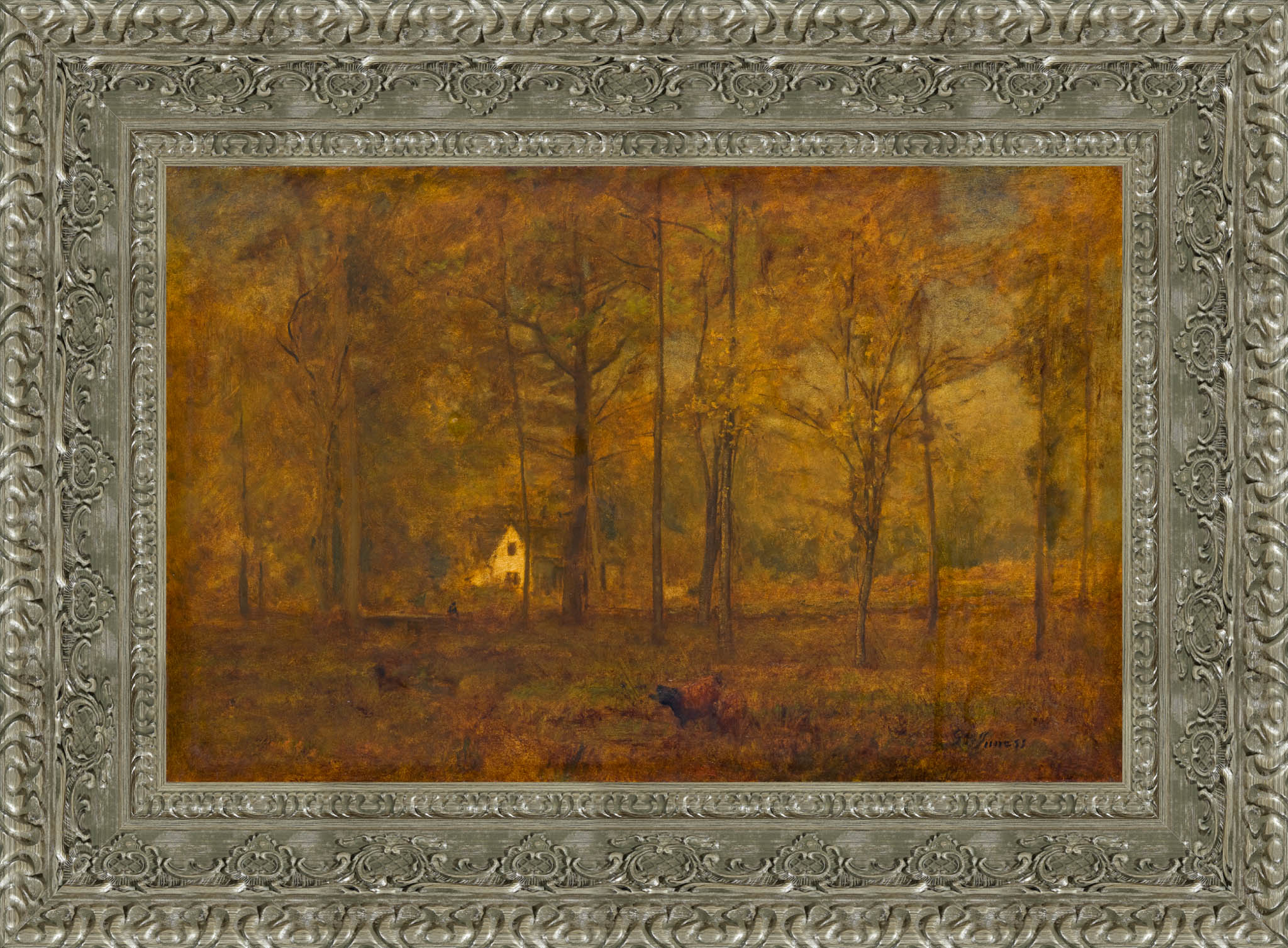 Autumn Woods – George Inness, c. 1886 - Canvas Classics