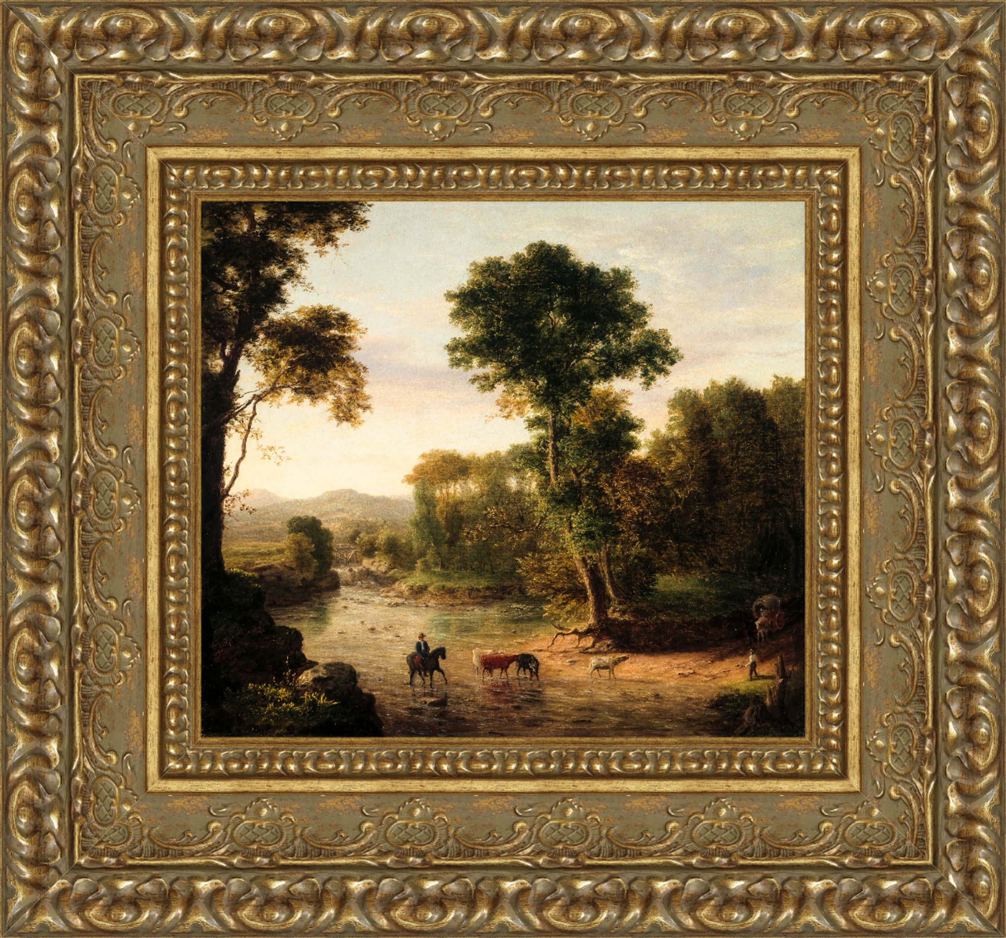 Crossing The Ford – George Inness, c. 1868 - Canvas Classics