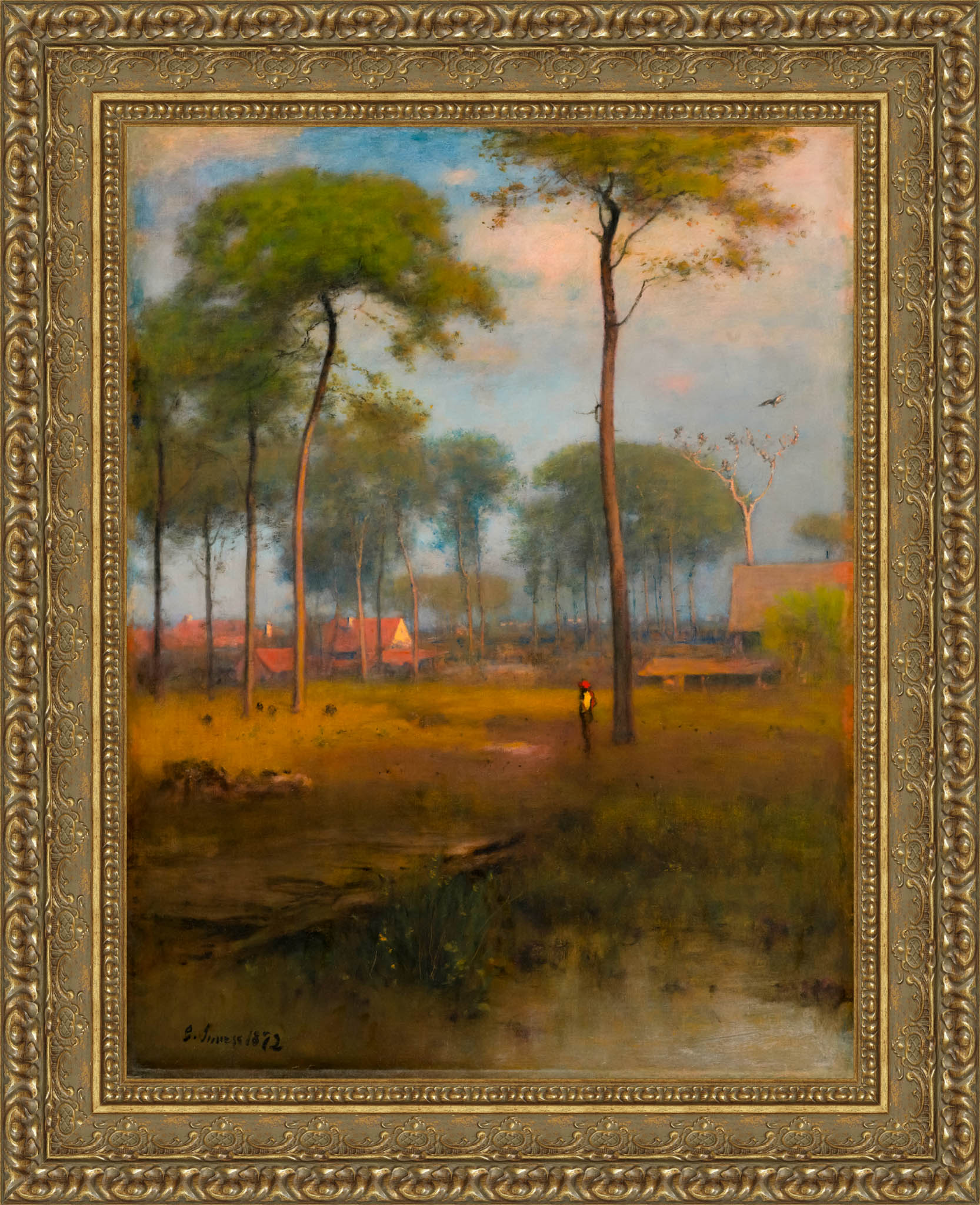 Early Morning Tarpon Springs by George Inness — Framed Giclee Canvas Print | Canvas Classics