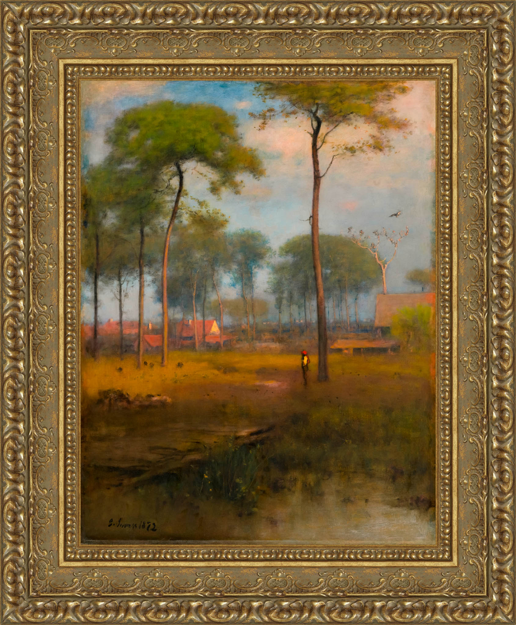 Early Morning Tarpon Springs by George Inness — Framed Giclee Canvas Print | Canvas Classics