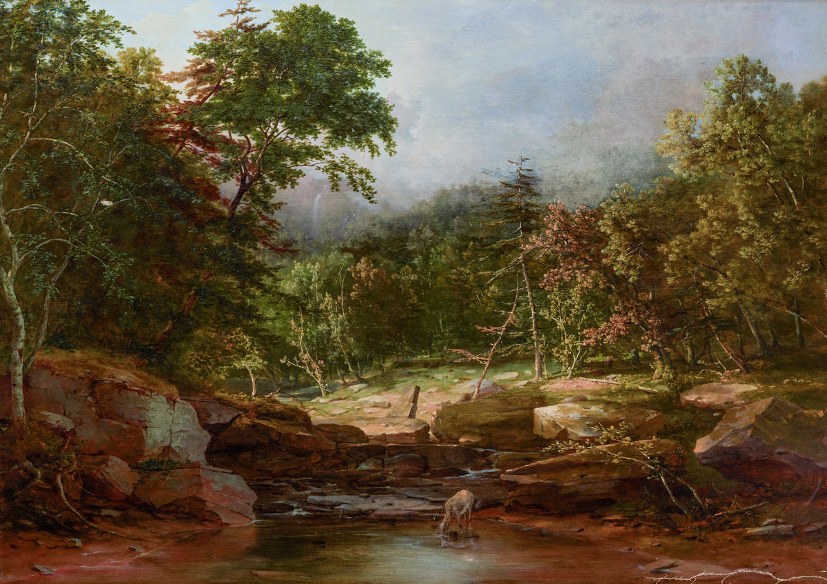 Stream in the Mountains – George Inness, 1867, framed
