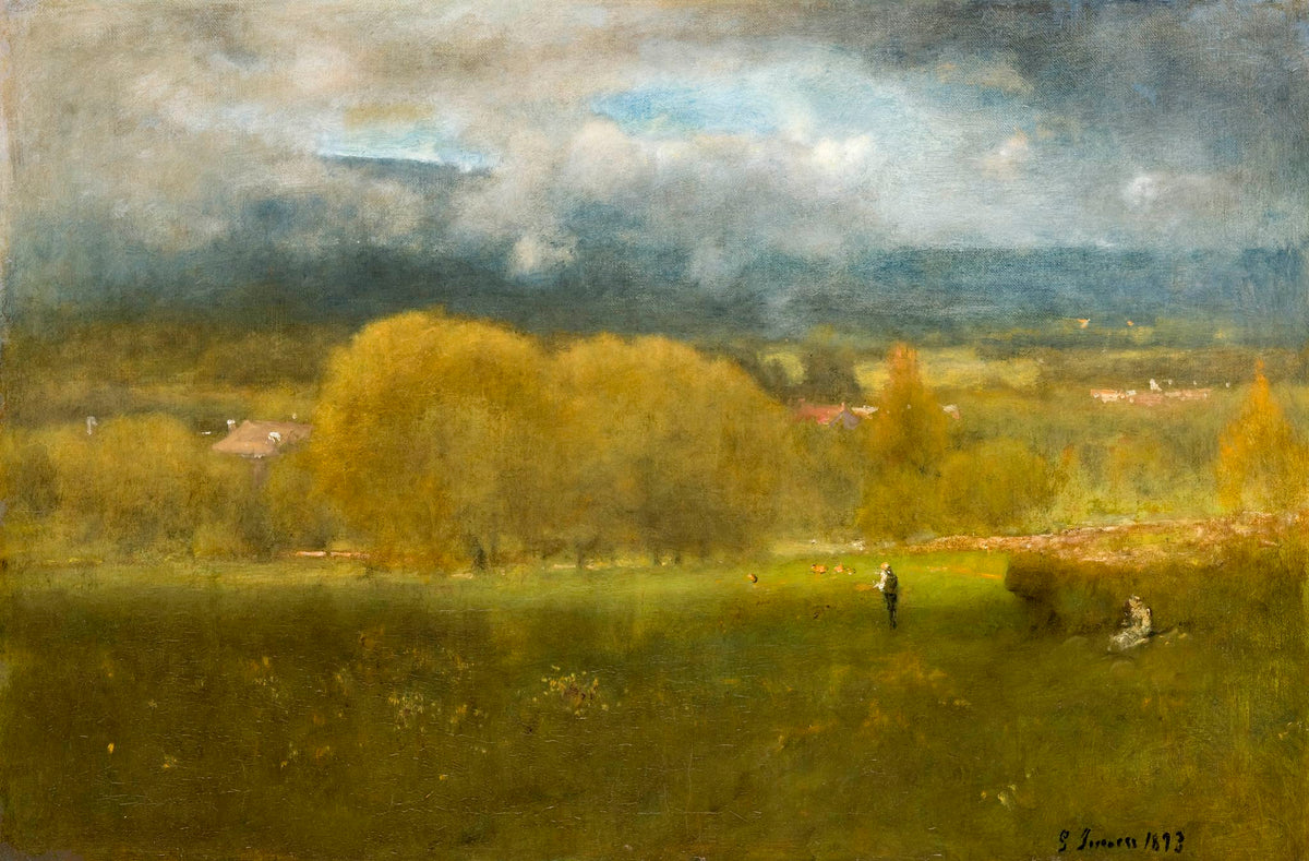 Sunlit Valley – George Inness, 1879, framed