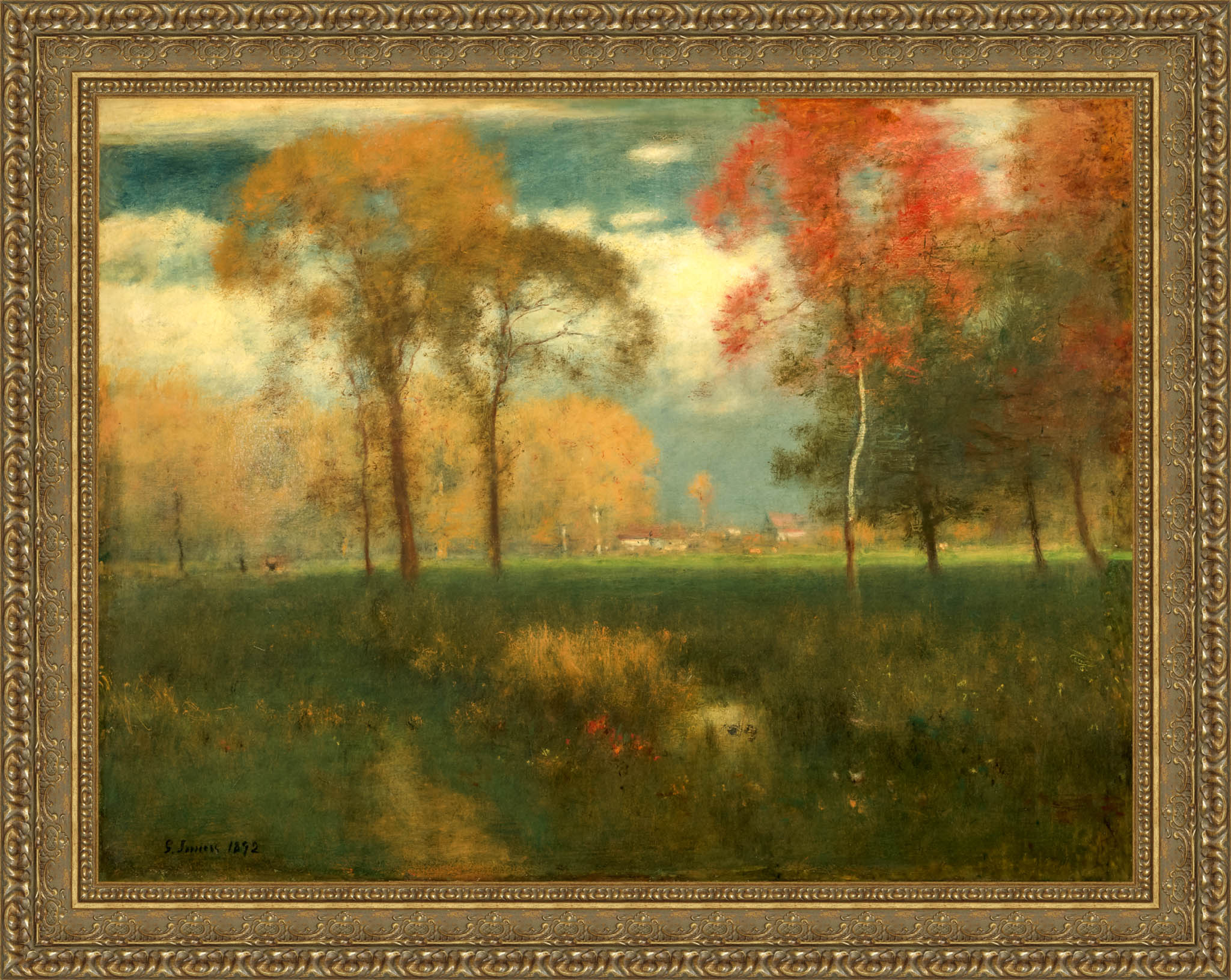 Sunny Autumn Day – George Inness, c. 1892 - Canvas Classics