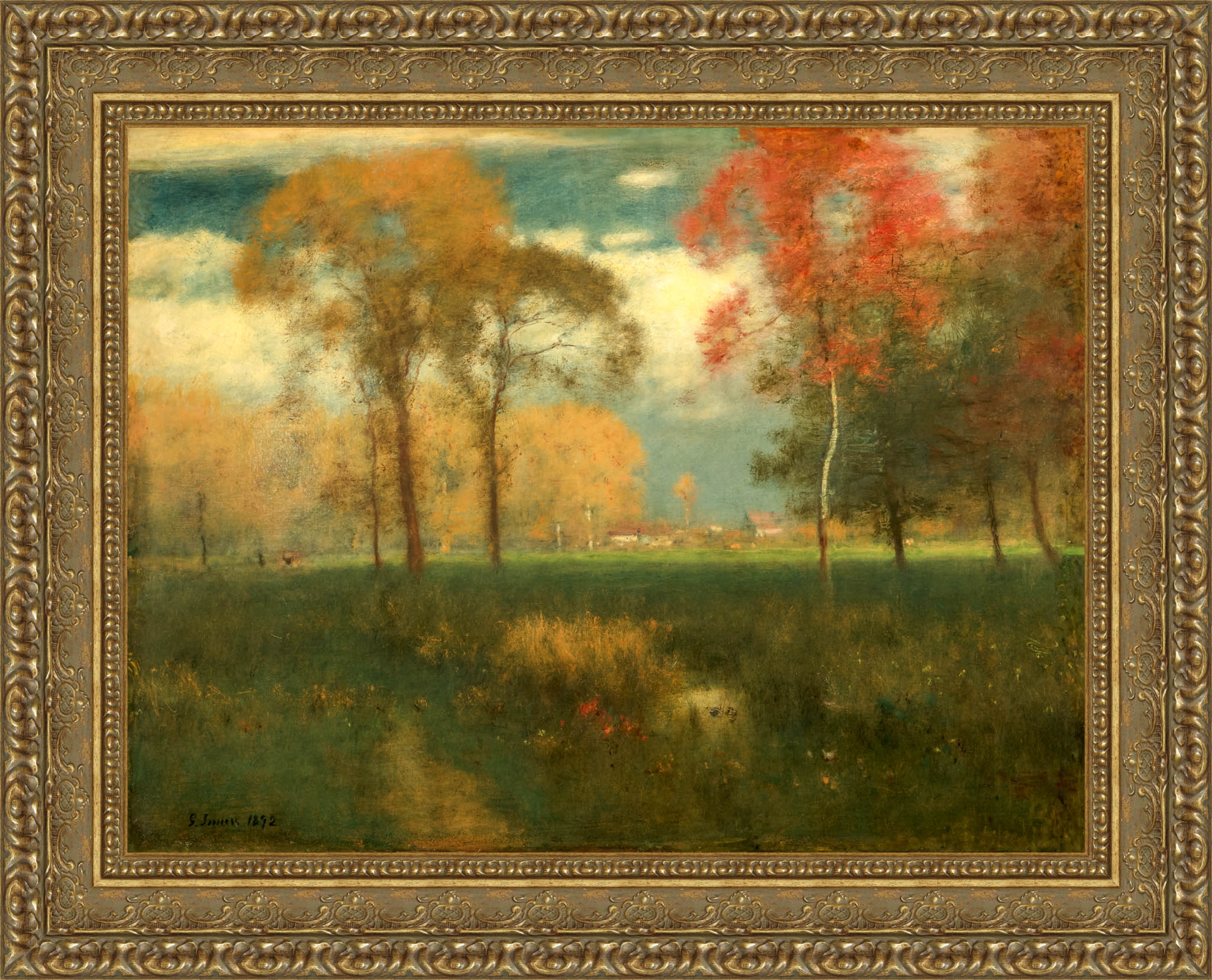 Sunny Autumn Day – George Inness, c. 1892 - Canvas Classics