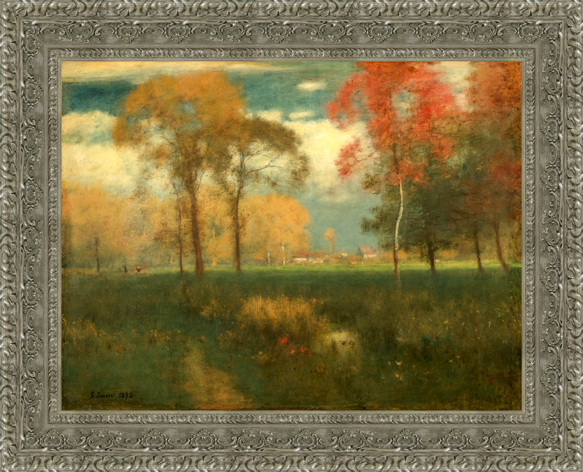 Sunny Autumn Day – George Inness, c. 1892 - Canvas Classics