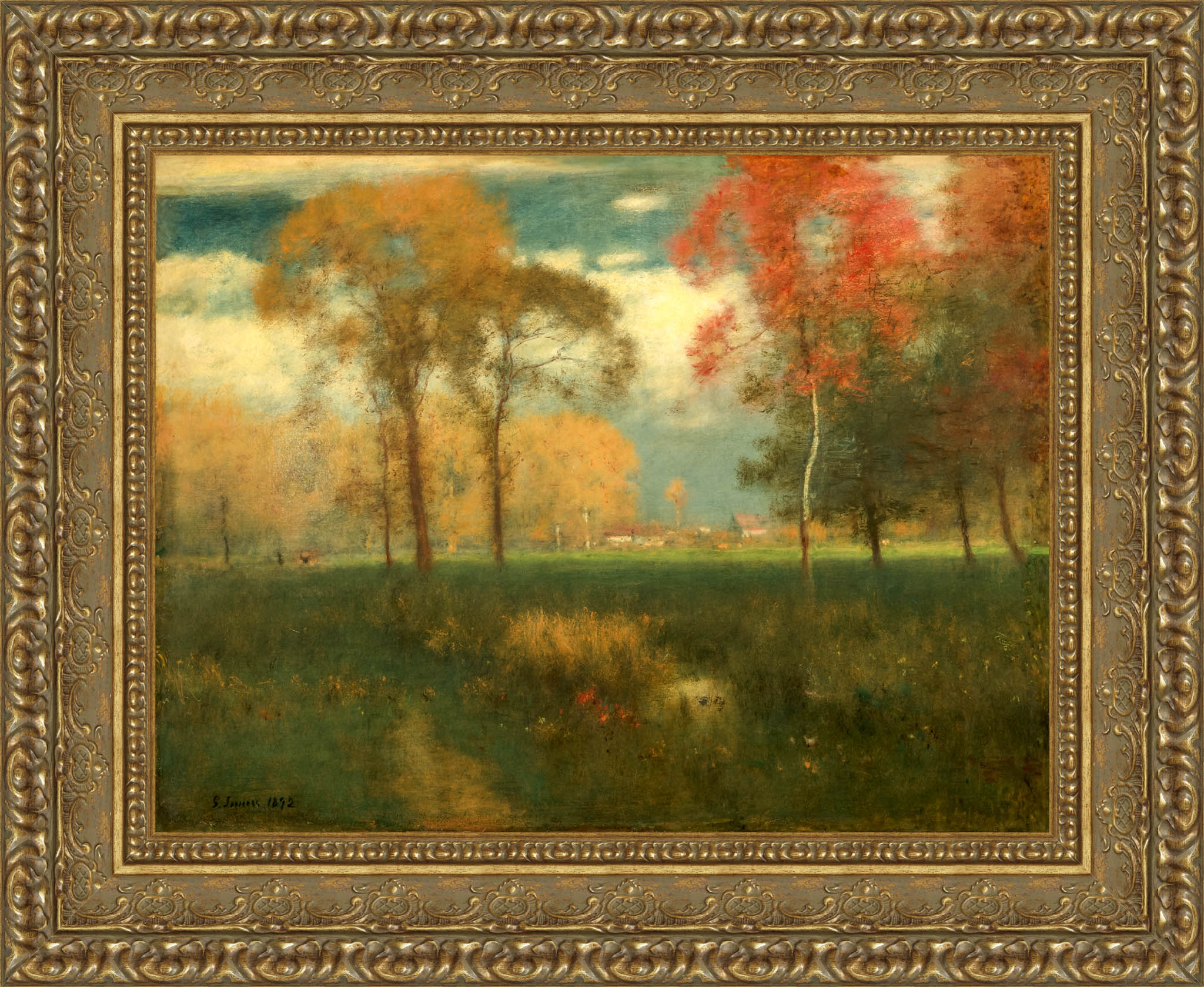 Sunny Autumn Day – George Inness, c. 1892 - Canvas Classics