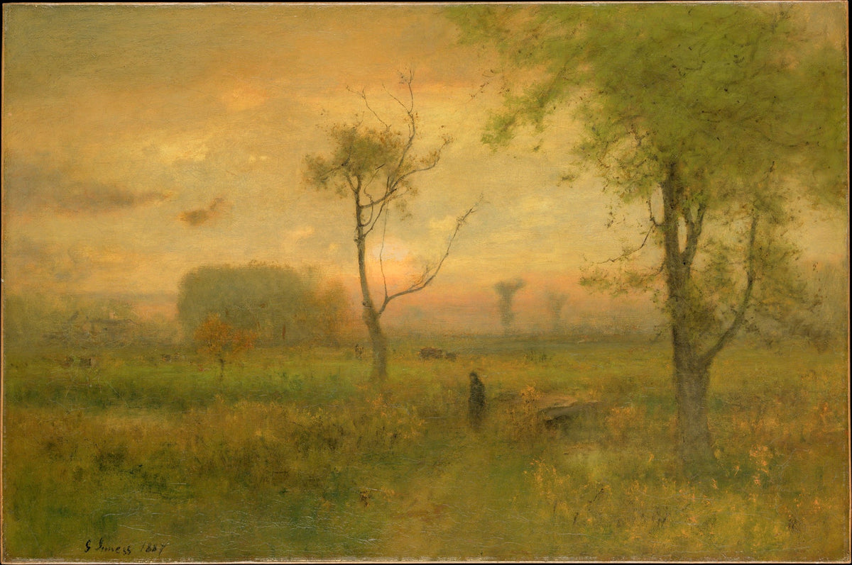Sunrise - George Inness, 1887, framed