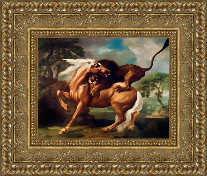 A Lion Attacking A Horse – George Stubbs, 1762